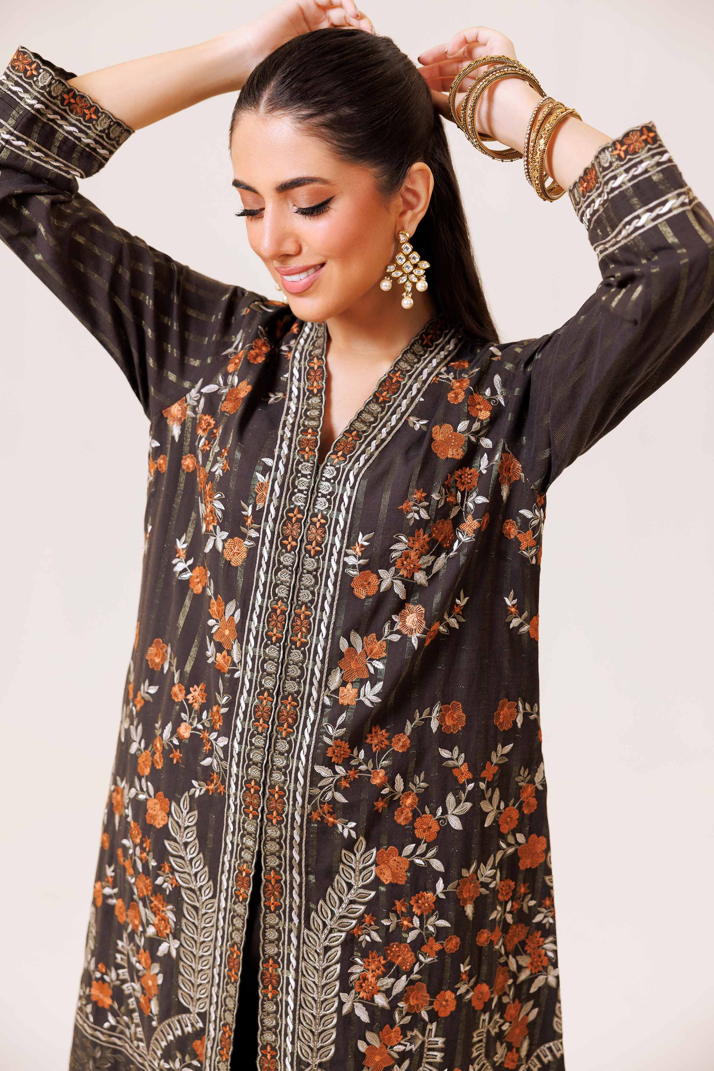 2 Piece - Embroidered Suit - KFE24-76 - Image 7
