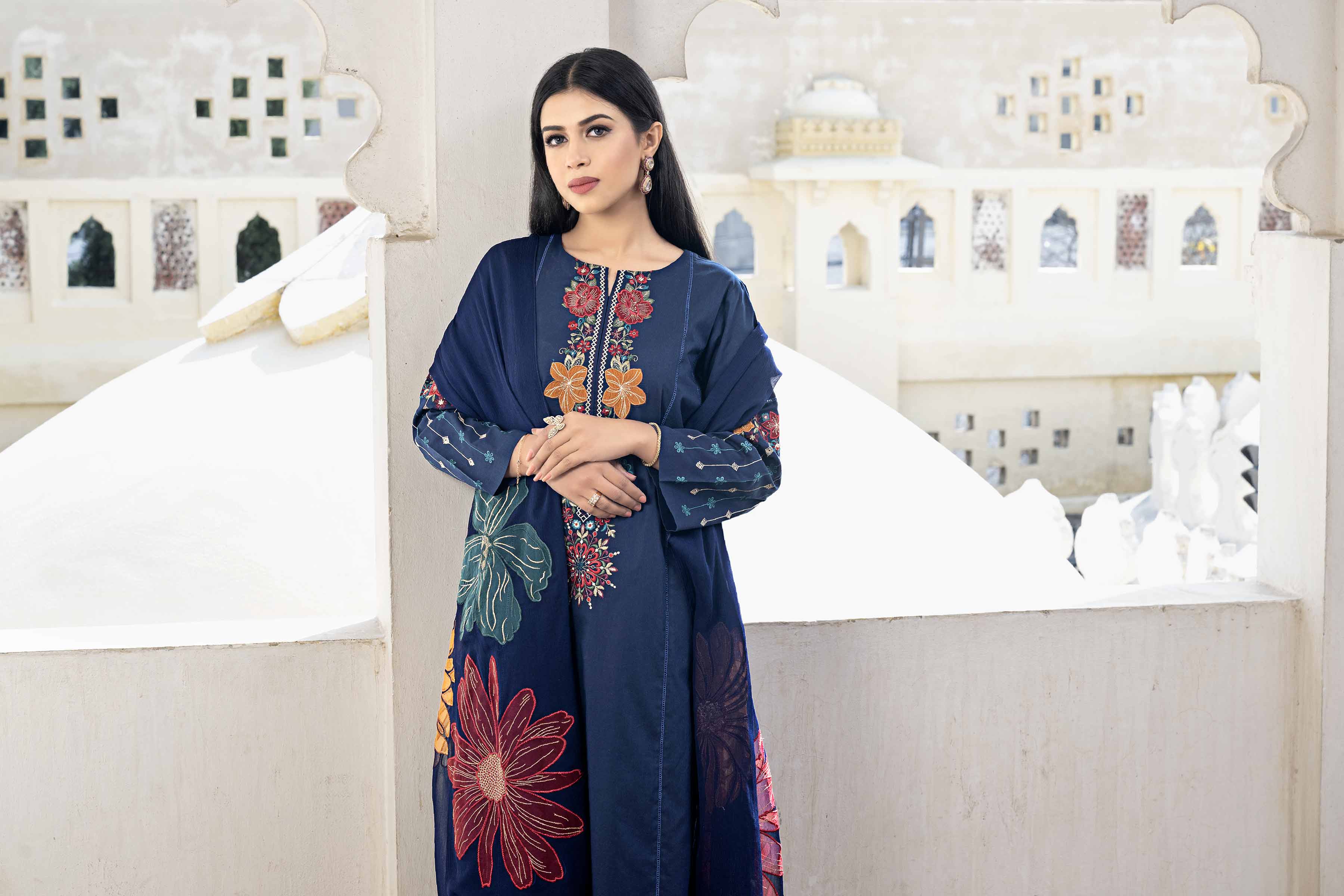 3 Piece - Embroidered Suit - KFE24-89 - Image 5