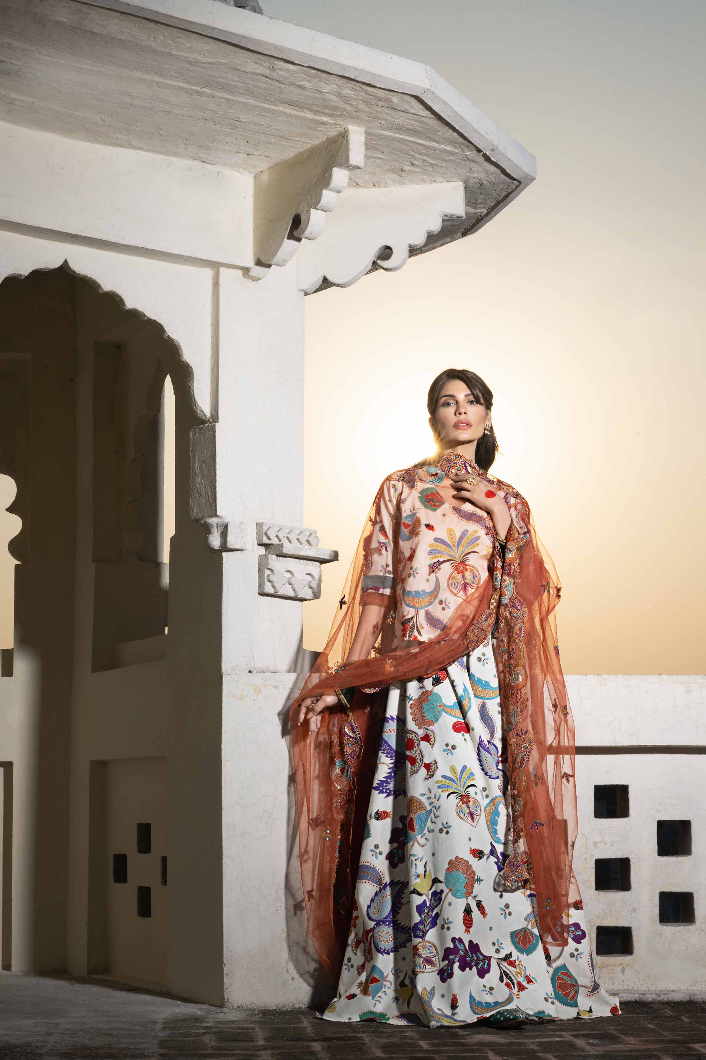3 Piece - Printed Embroidered Suit - KFE24-94 - Image 4