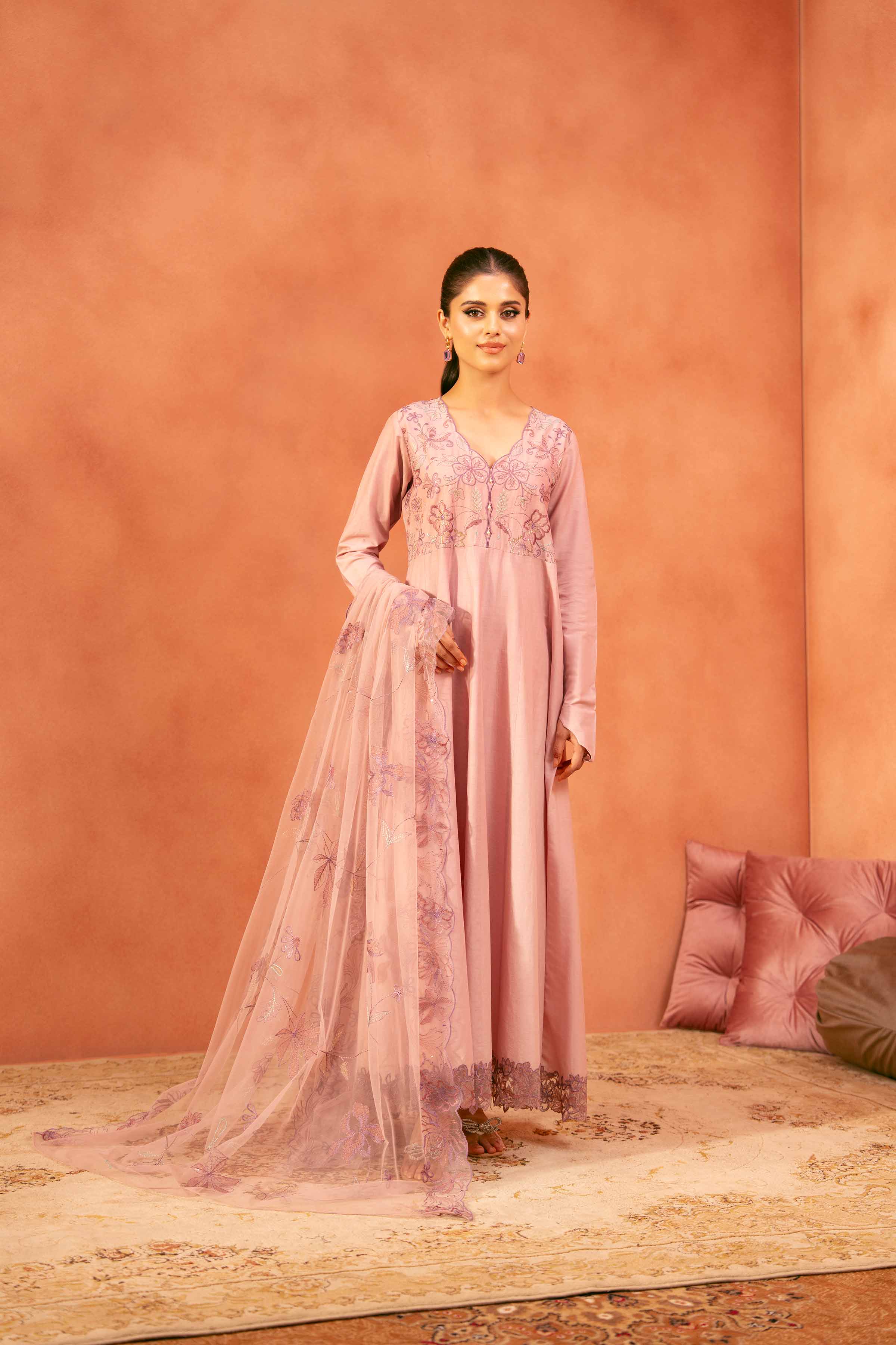 2 Piece - Embroidered Suit - KFE25-114 - Image 4