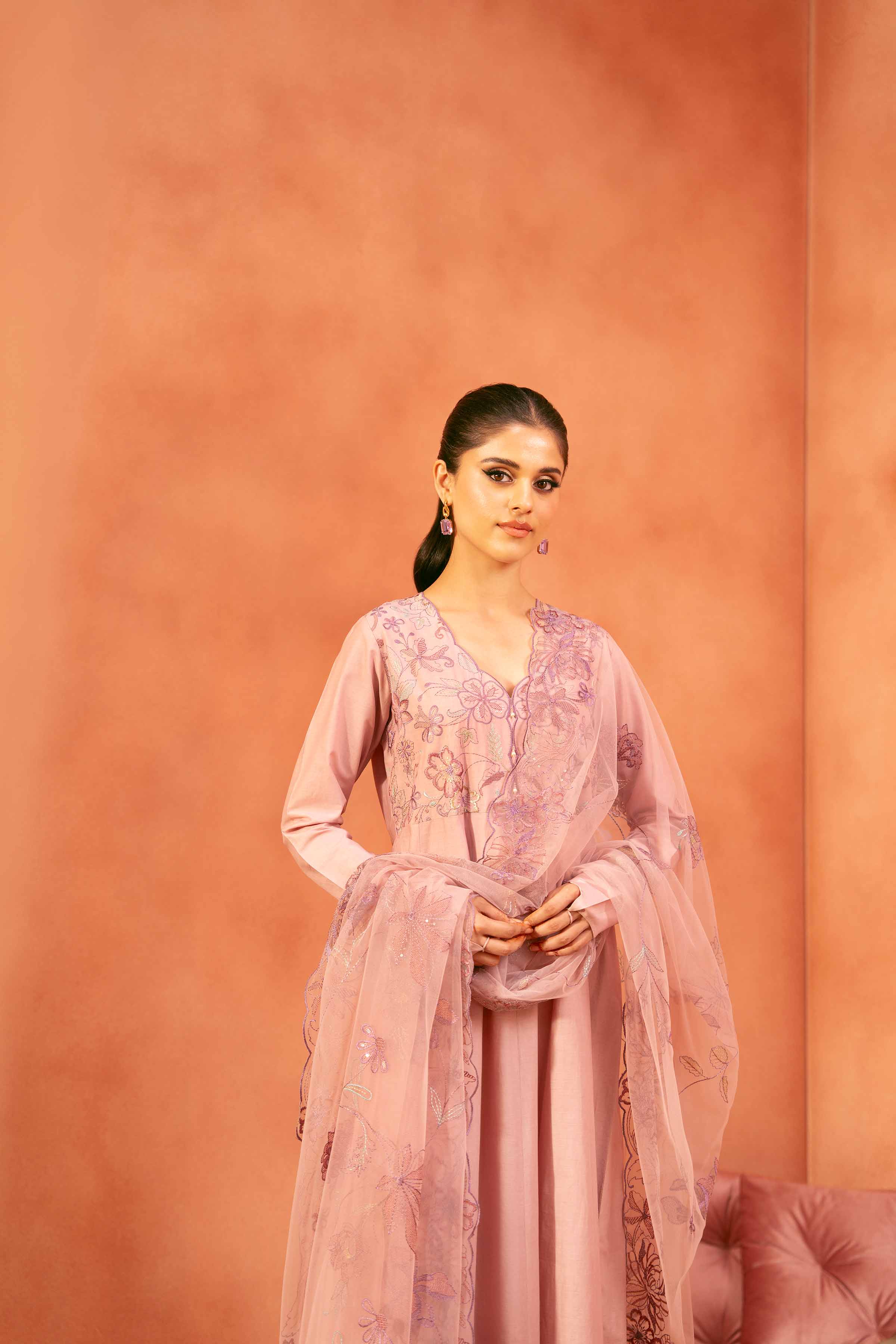 2 Piece - Embroidered Suit - KFE25-114 - Image 5