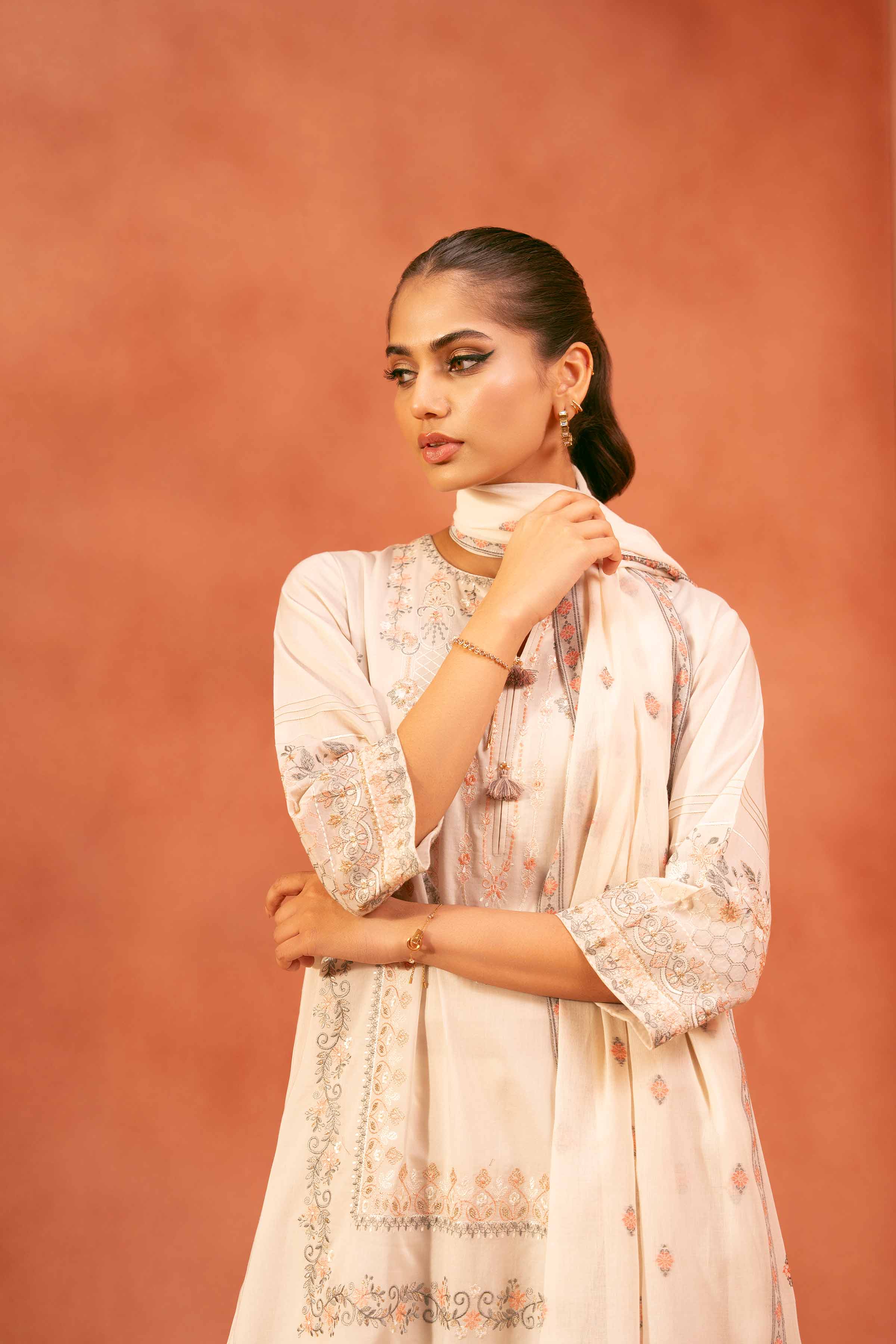 3 Piece - Embroidered Suit - KFE25-116 - Image 3