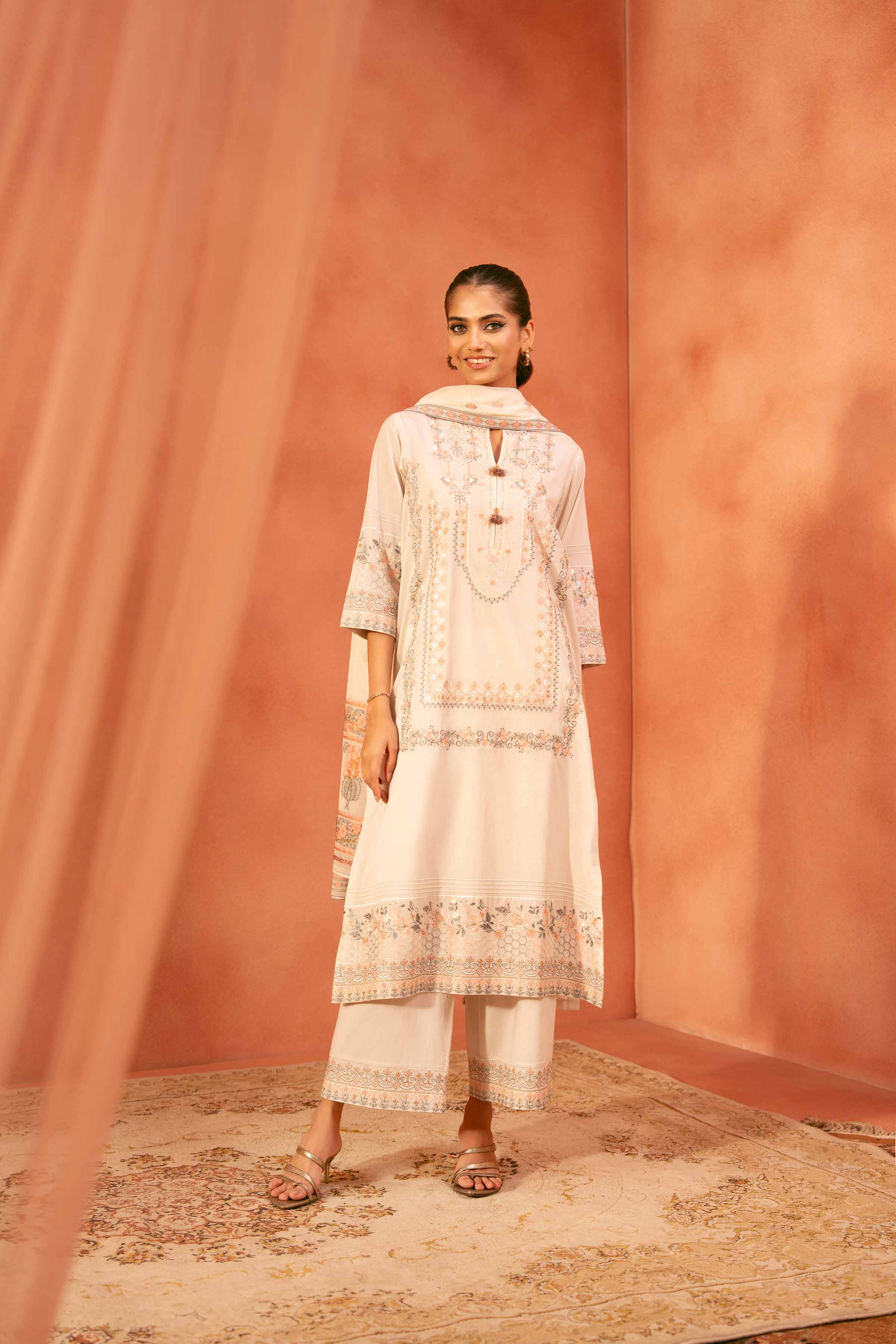 3 Piece - Embroidered Suit - KFE25-116 - Image 6