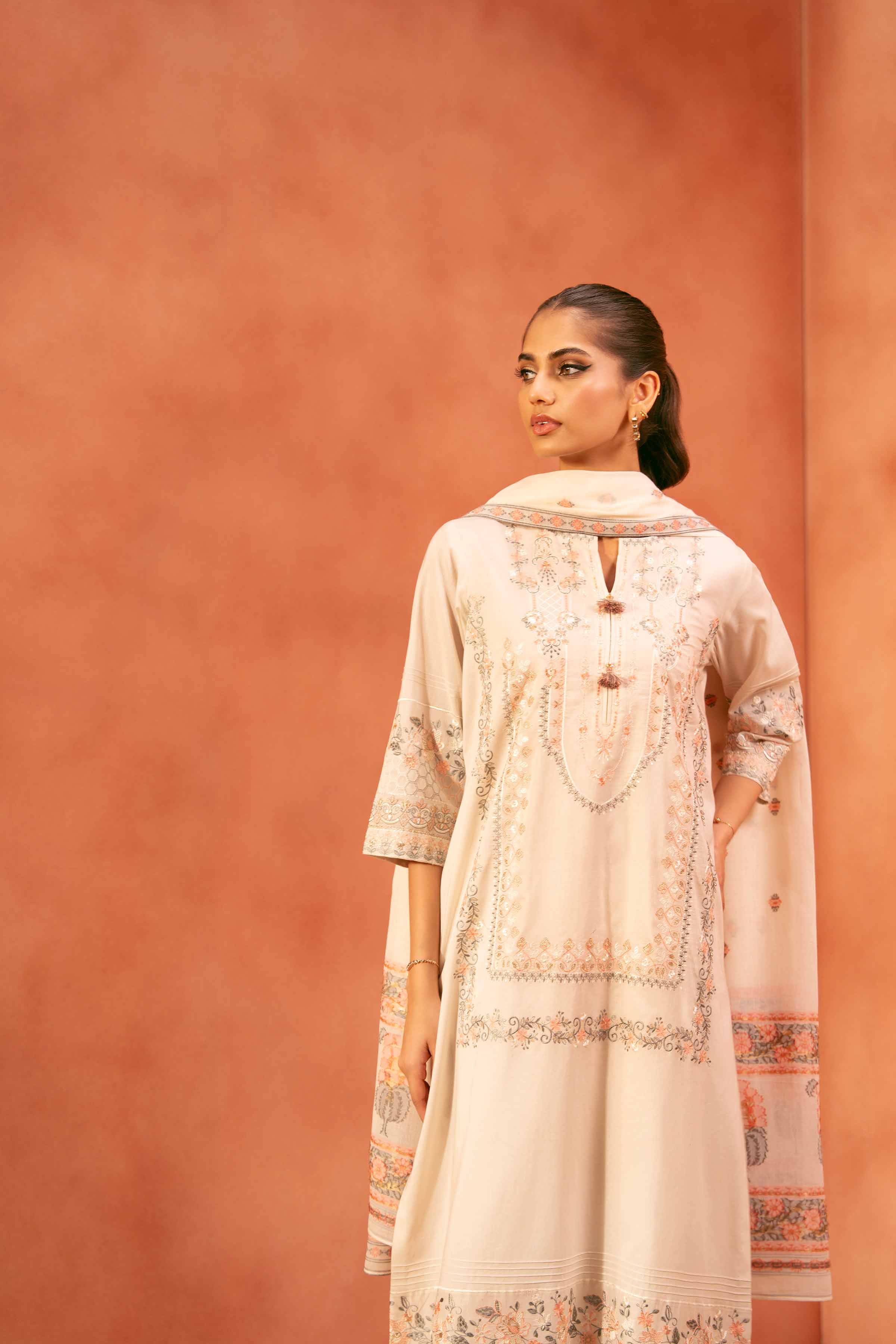 3 Piece - Embroidered Suit - KFE25-116 - Image 7