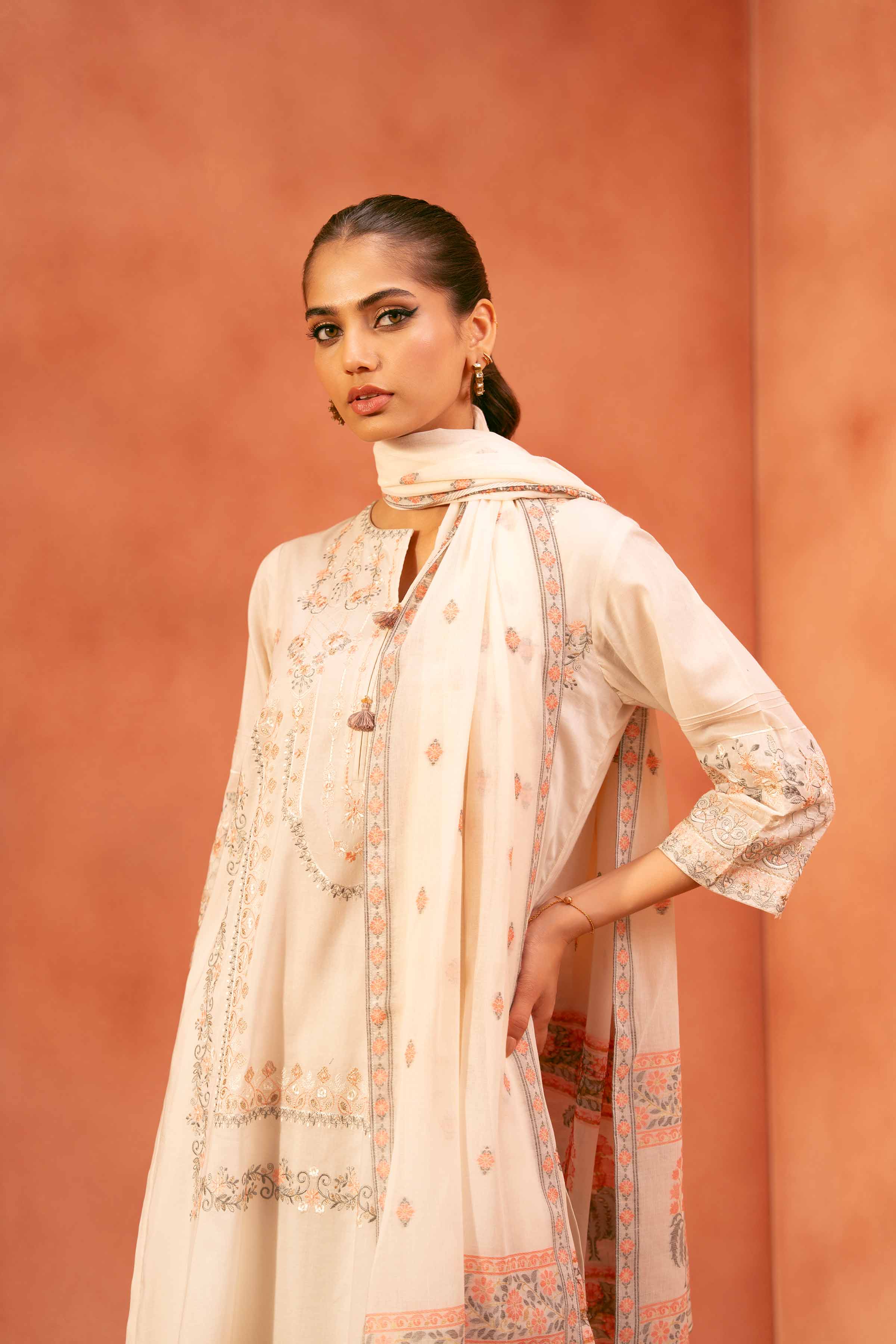 3 Piece - Embroidered Suit - KFE25-116 - Image 8