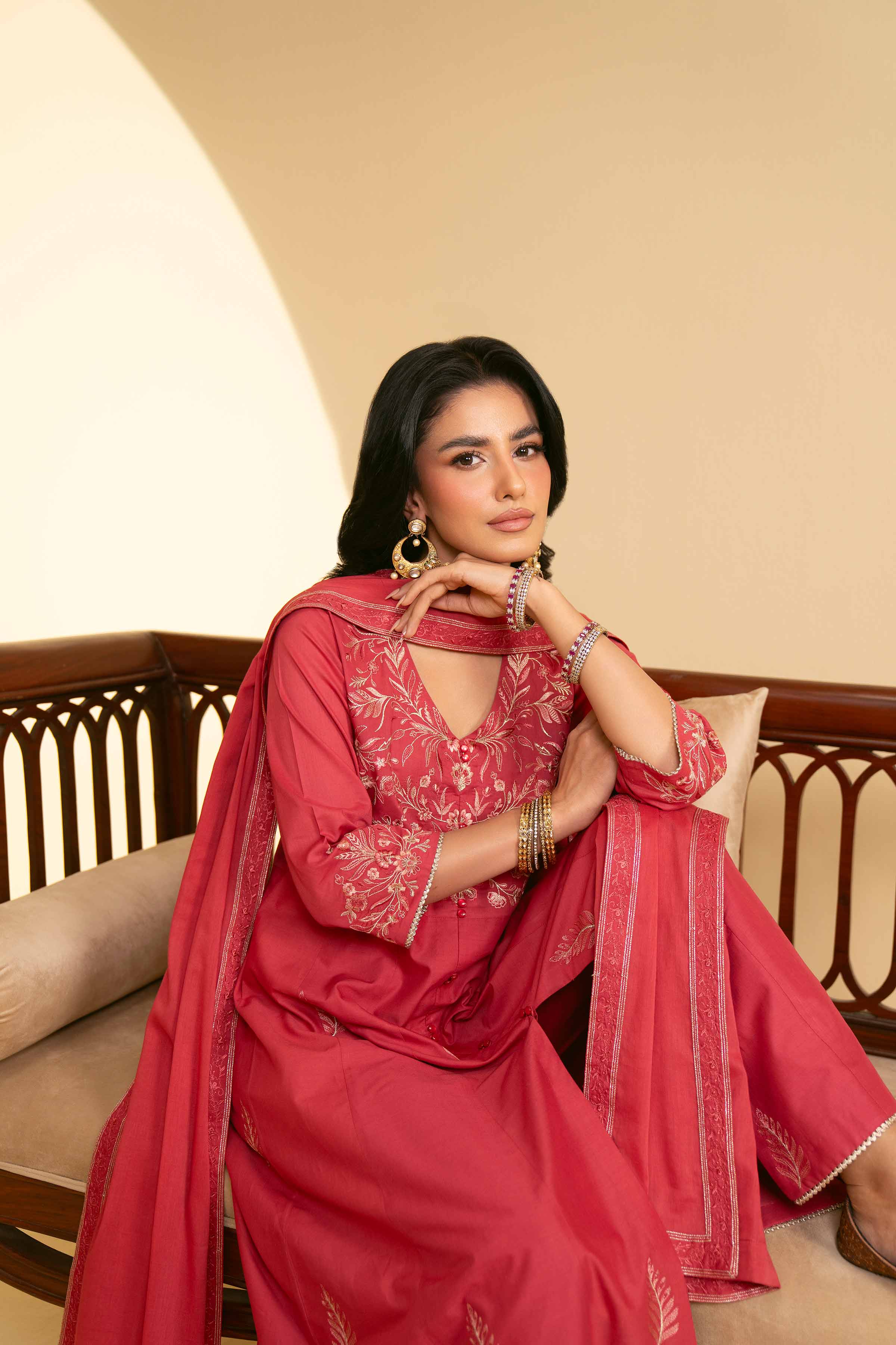 3 Piece - Embroidered Suit - KFE25-12 - Image 5