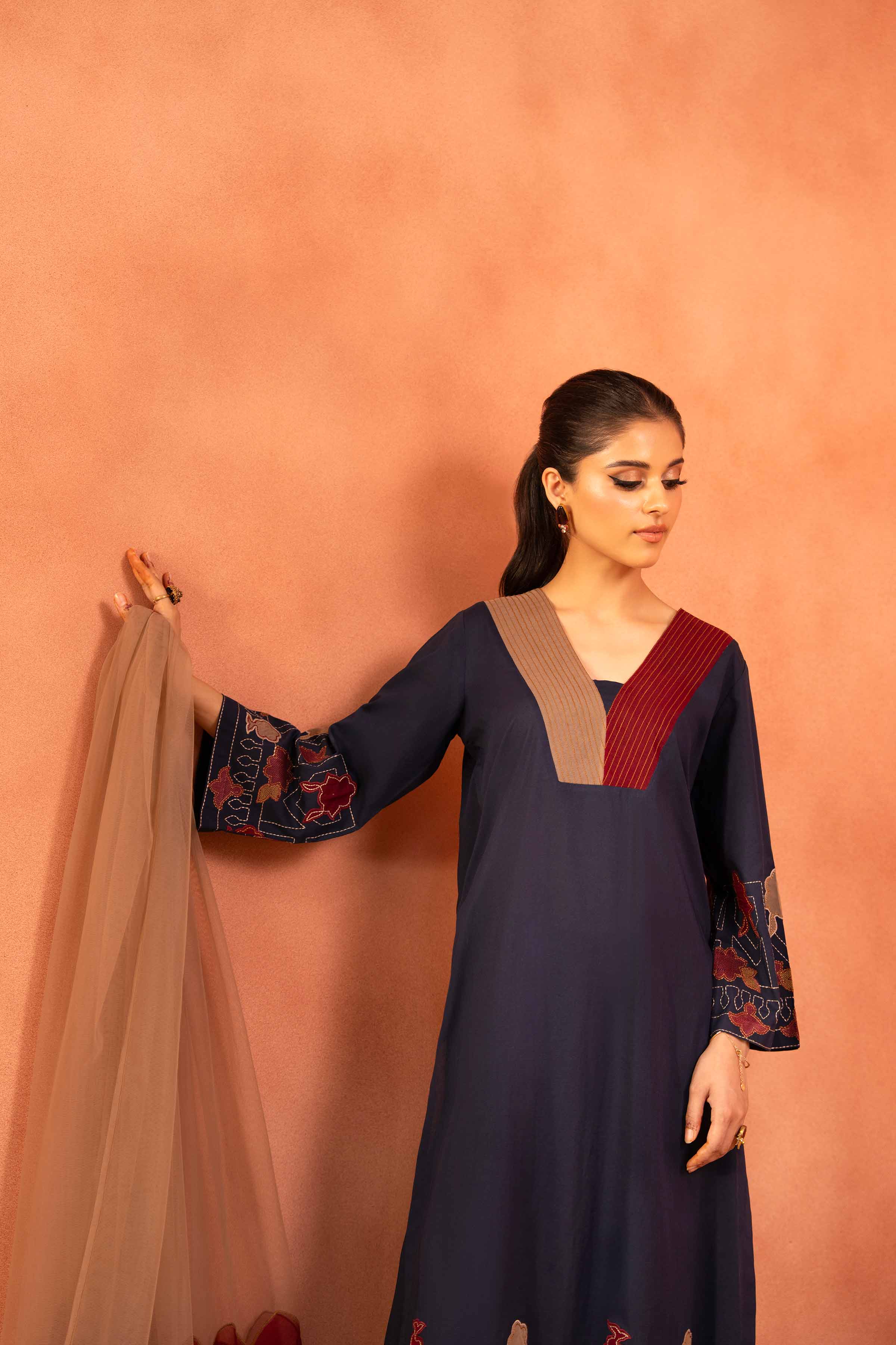 3 Piece - Embroidered Suit - KFE25-126 - Image 14
