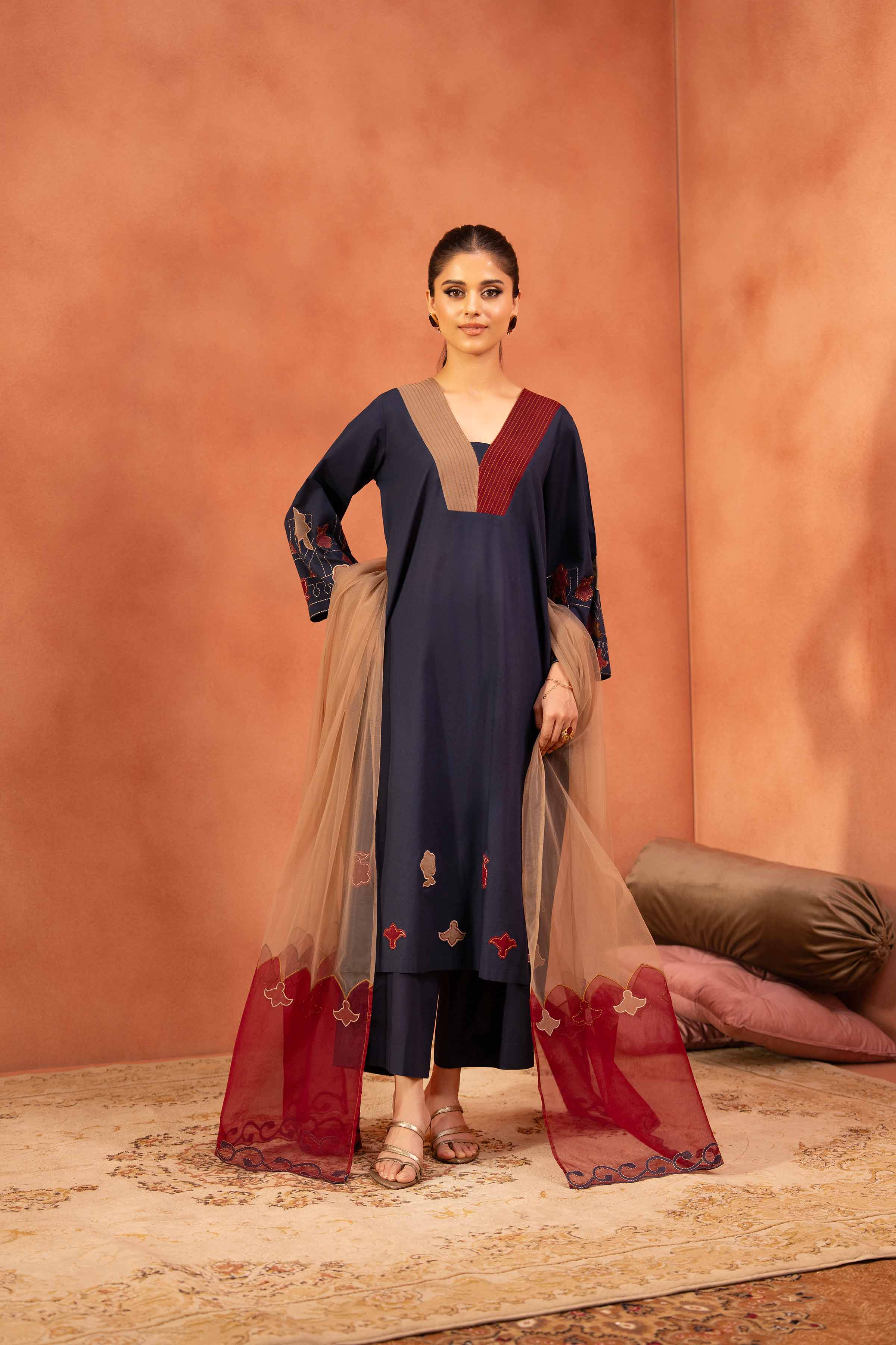 3 Piece - Embroidered Suit - KFE25-126 - Image 8