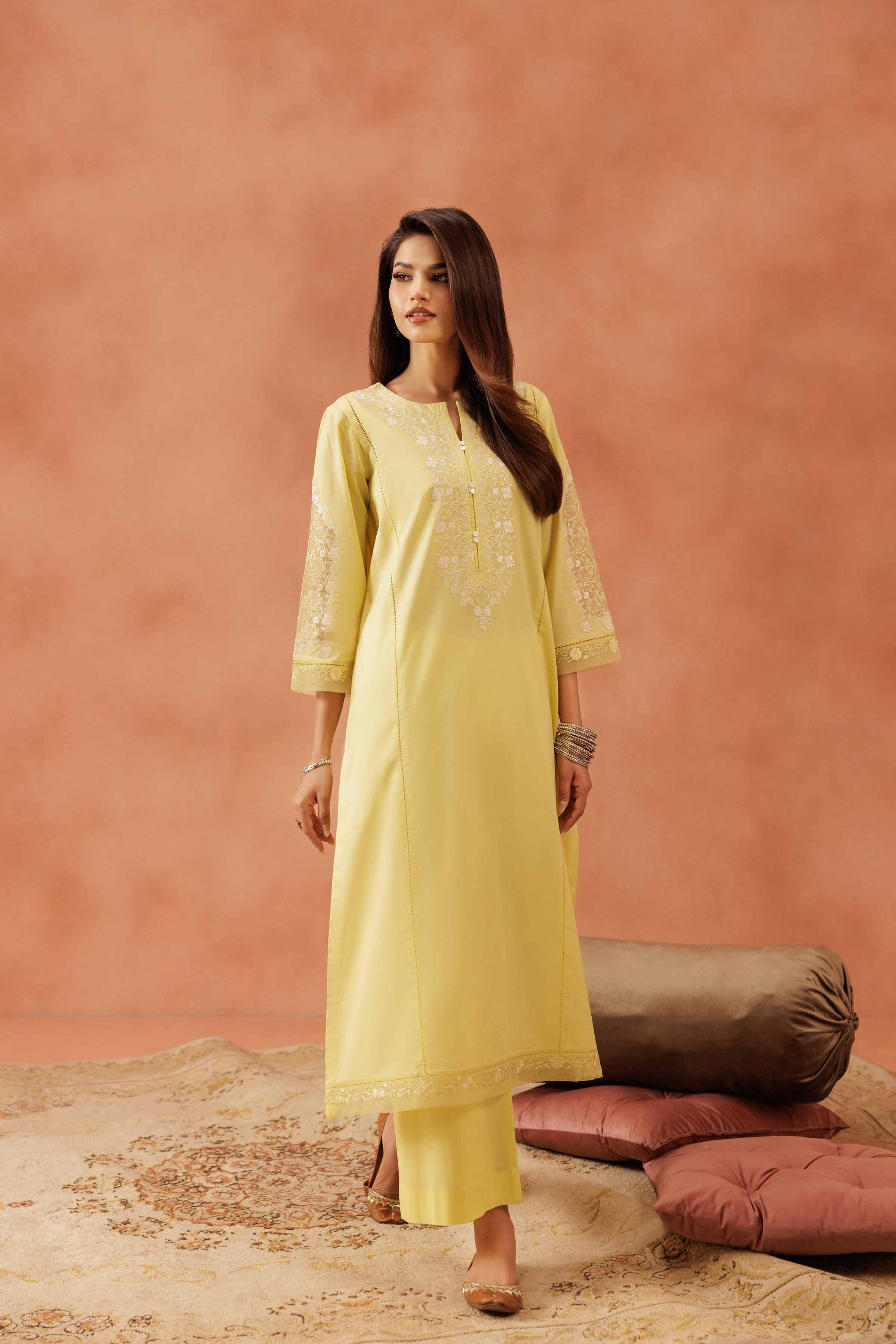 2 Piece - Embroidered Suit - KFE25-137 - Image 3