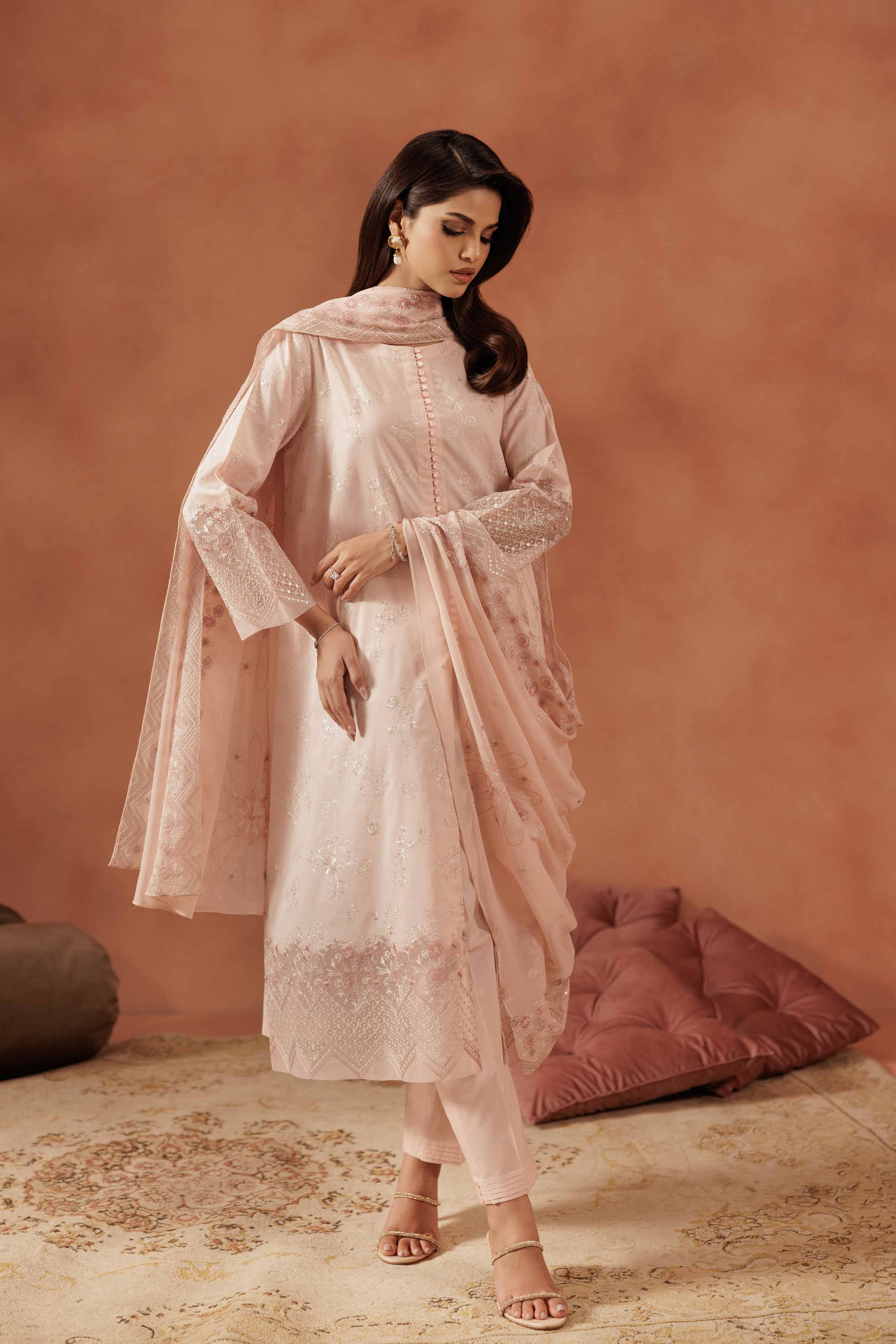 3 Piece - Embroidered Suit - KFE25-154 - Image 5