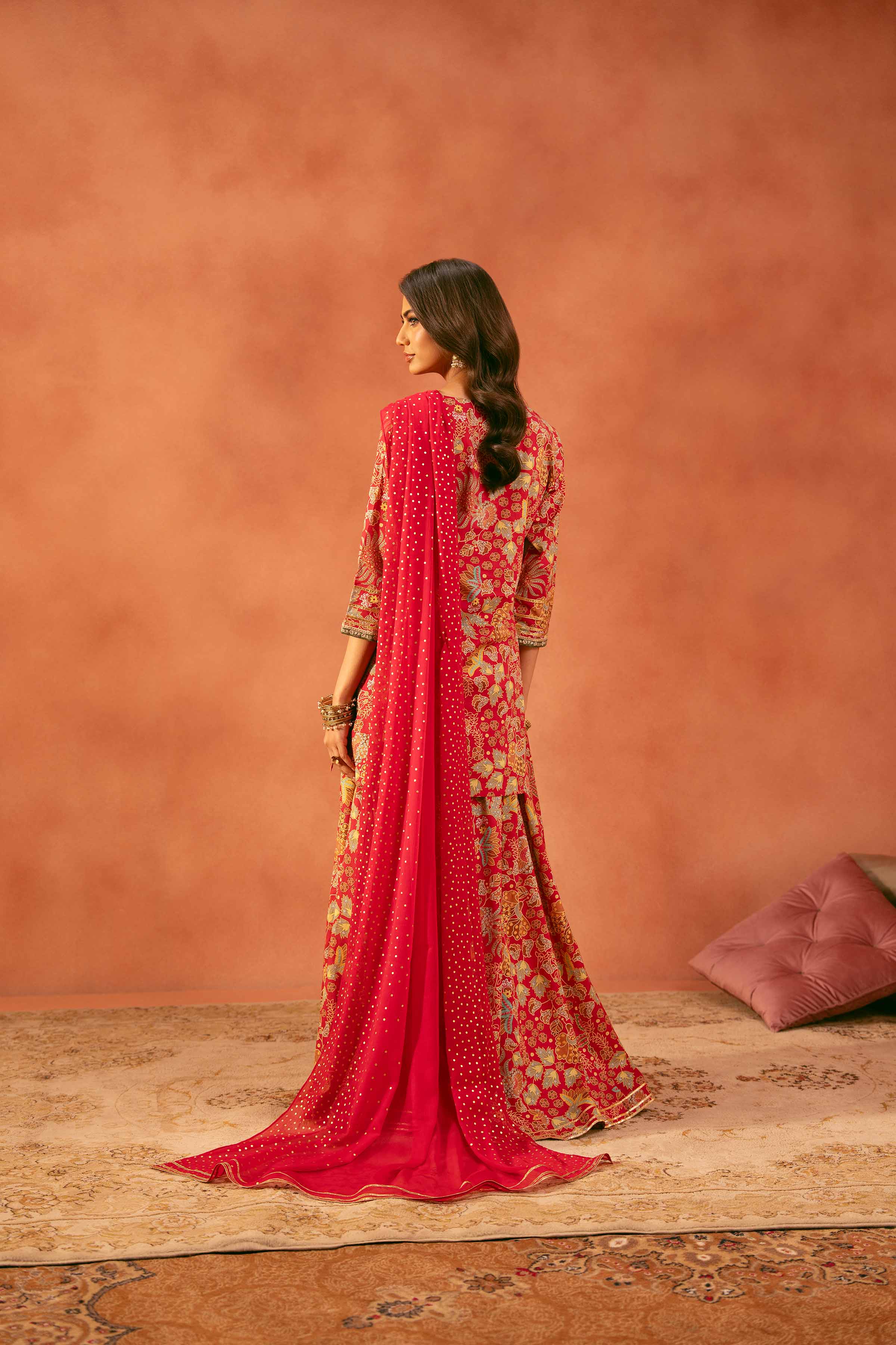 3 Piece - Printed Embroidered Suit - KFE25-166 - Image 6