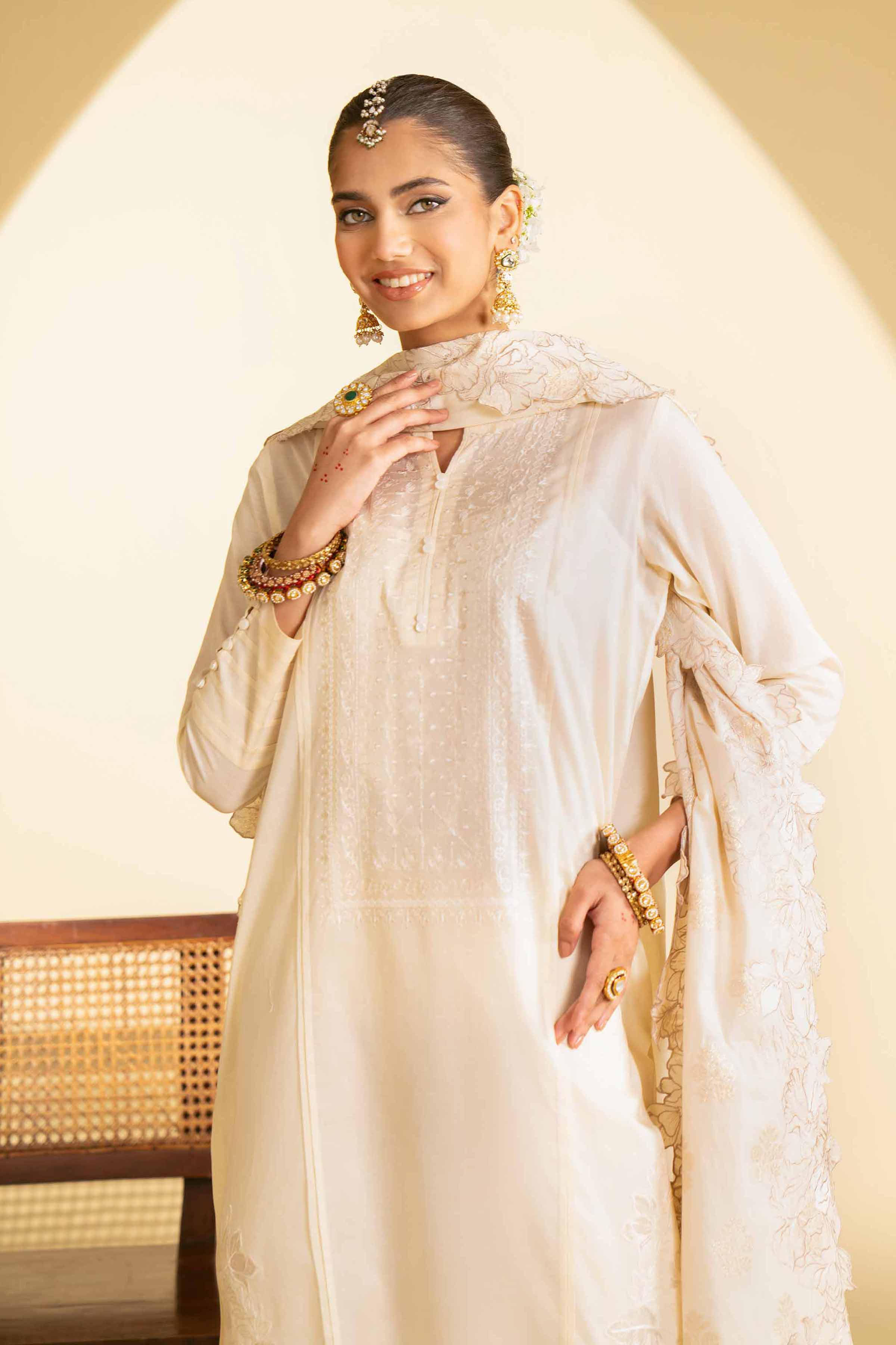 3 Piece - Embroidered Suit - KFE25-19