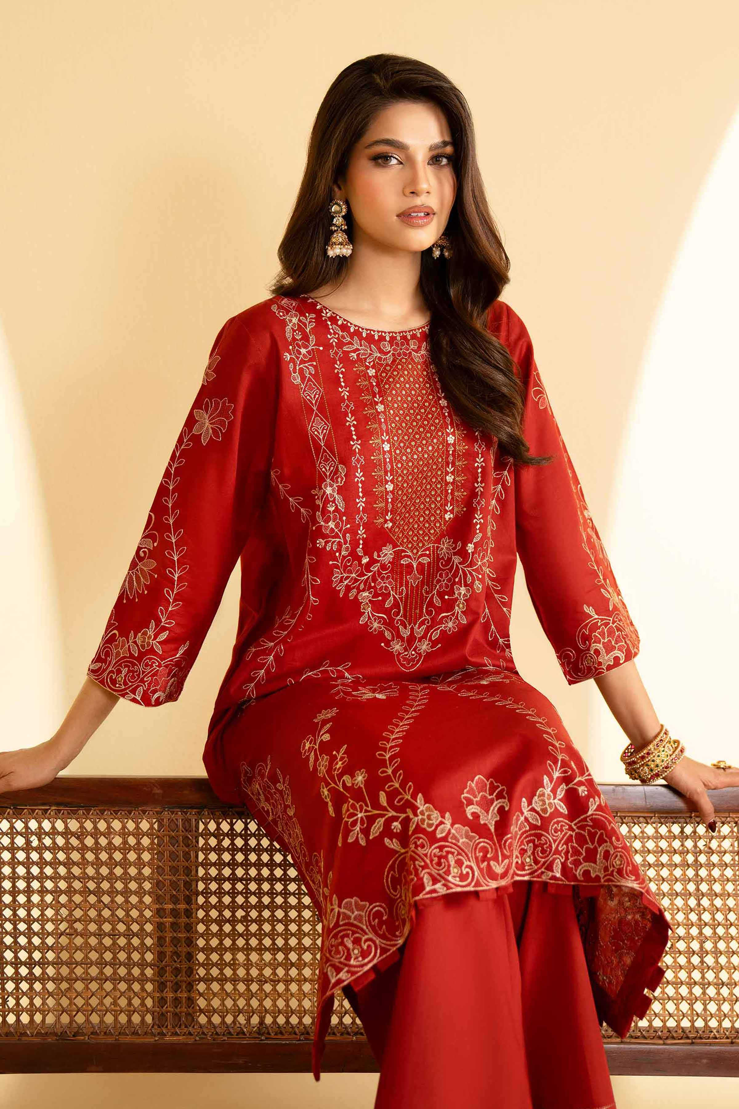 2 Piece - Embroidered Suit - KFE25-21 - Image 2