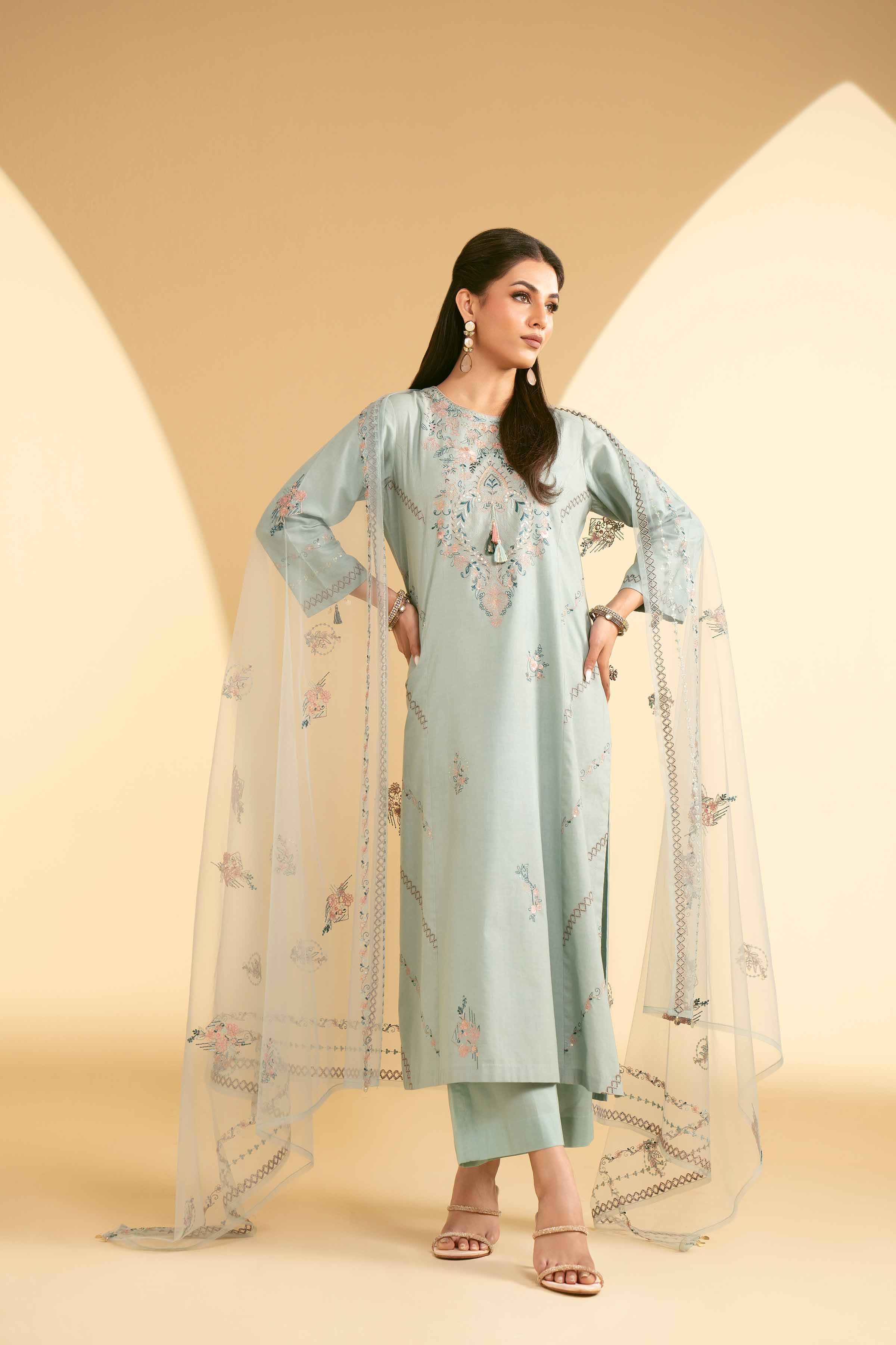 3 Piece - Embroidered Suit - KFE25-27 - Image 7