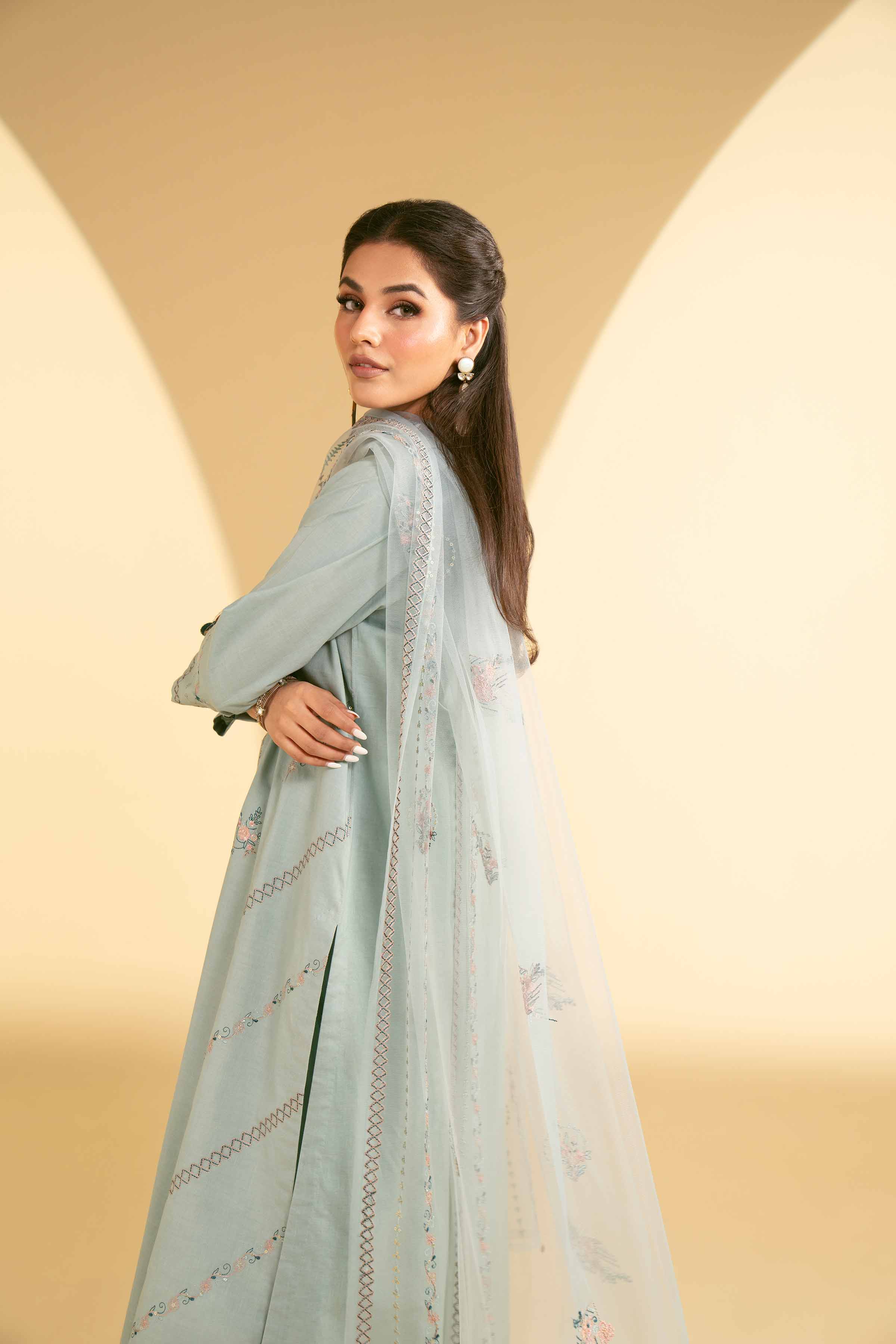 3 Piece - Embroidered Suit - KFE25-27 - Image 9