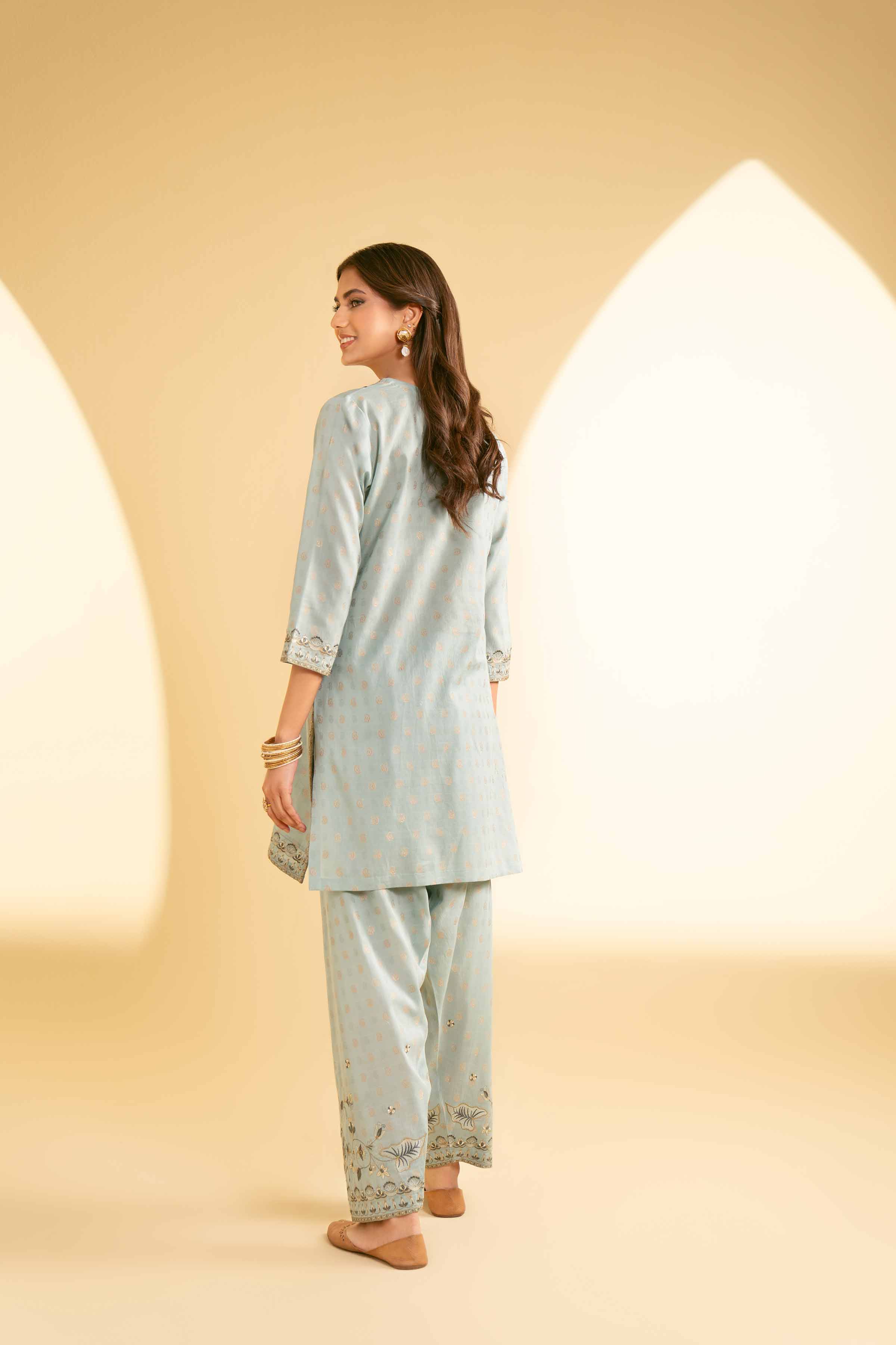 2 Piece - Embroidered Suit - KFE25-41 - Image 3