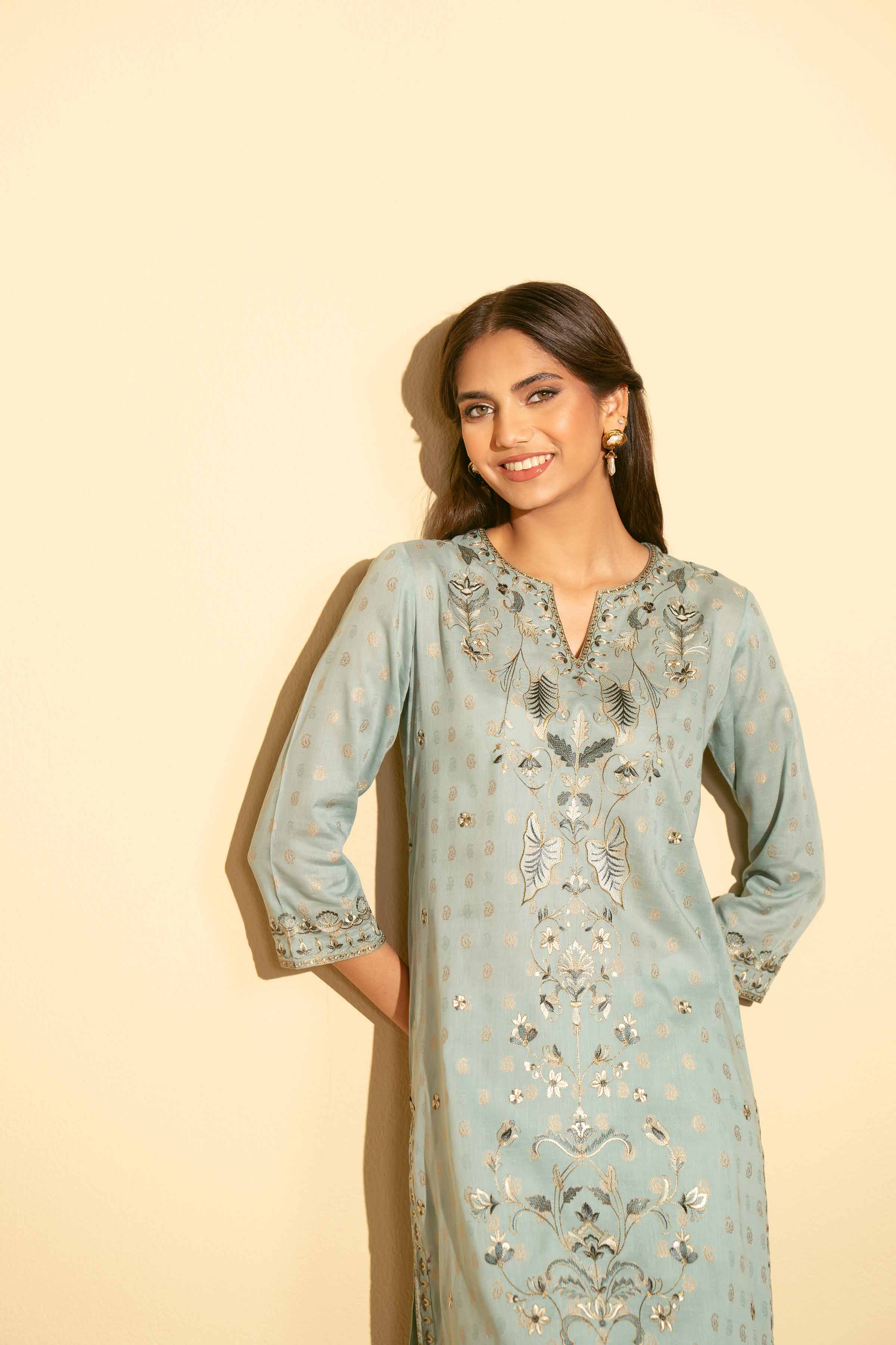 2 Piece - Embroidered Suit - KFE25-41 - Image 6