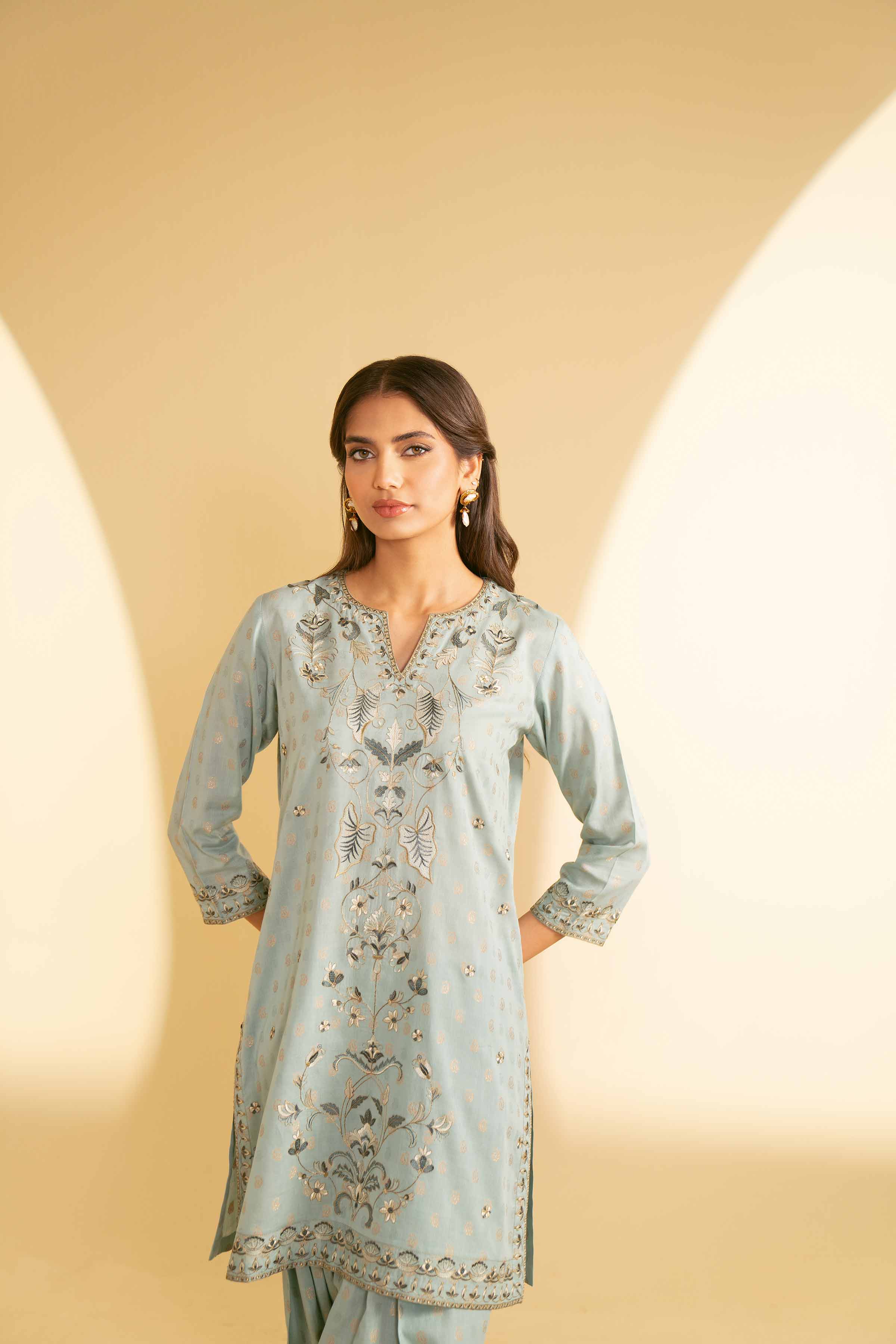 2 Piece - Embroidered Suit - KFE25-41 - Image 7