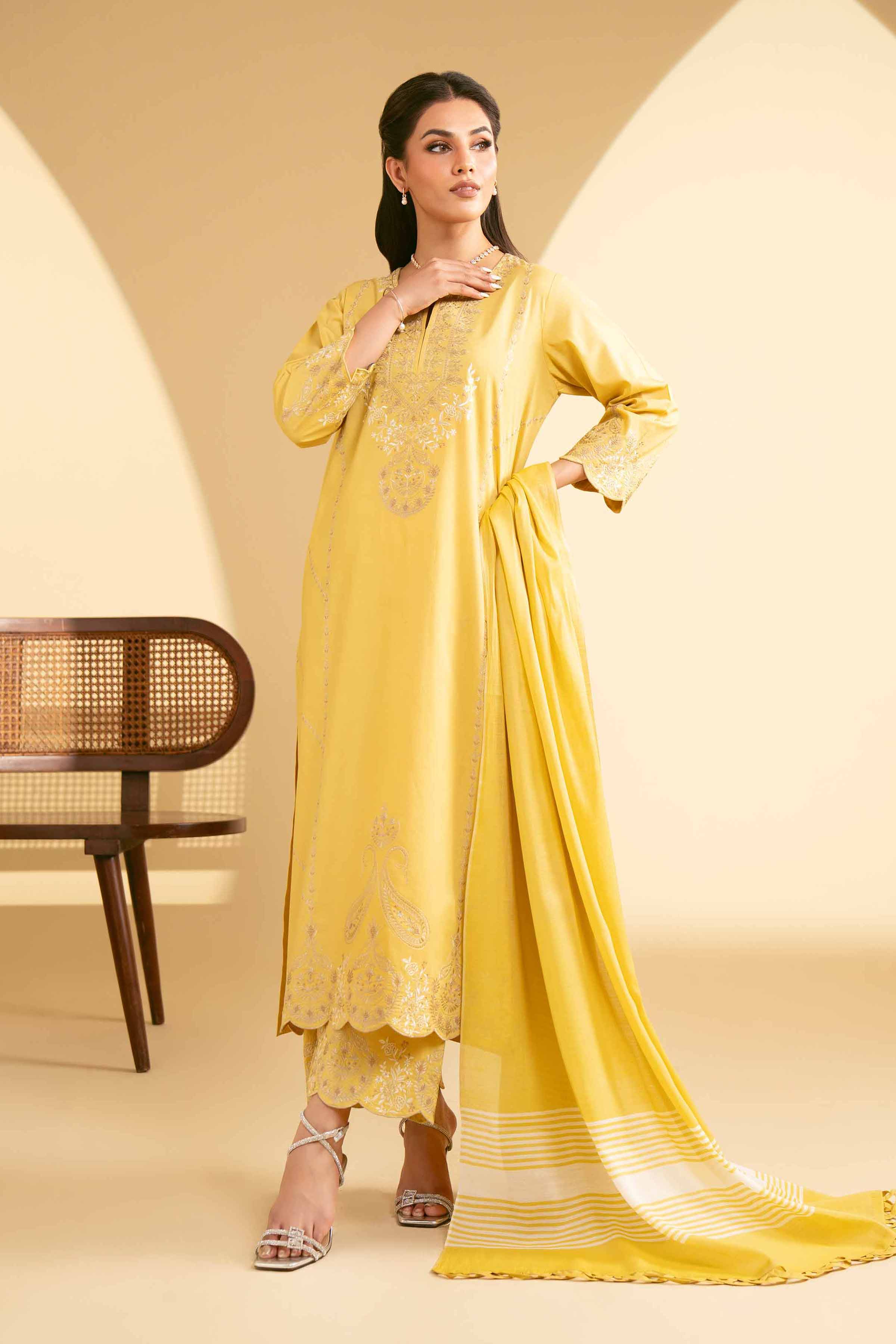 3 Piece - Embroidered Suit - KFE25-62 - Image 2
