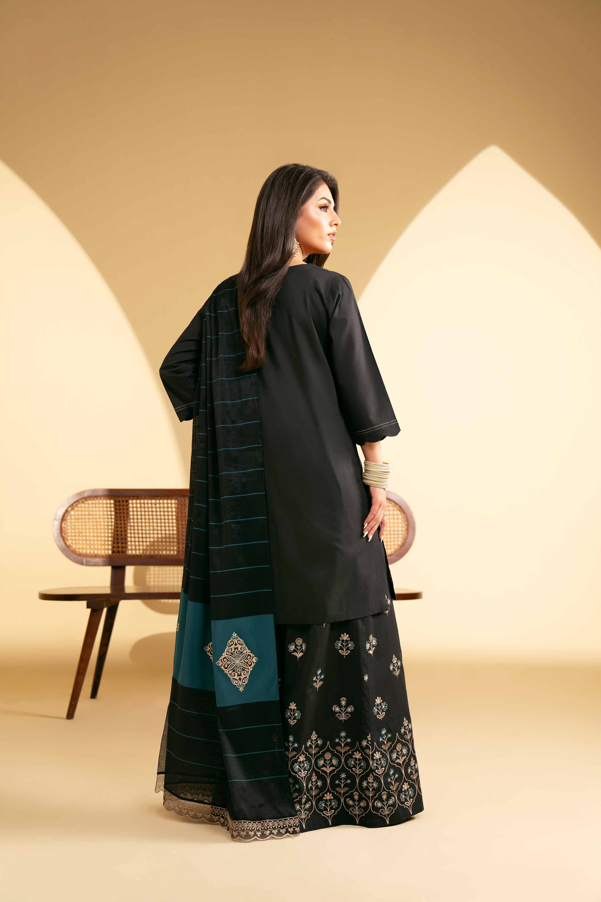 3 Piece - Embroidered Suit - KFE25-71 - Image 3