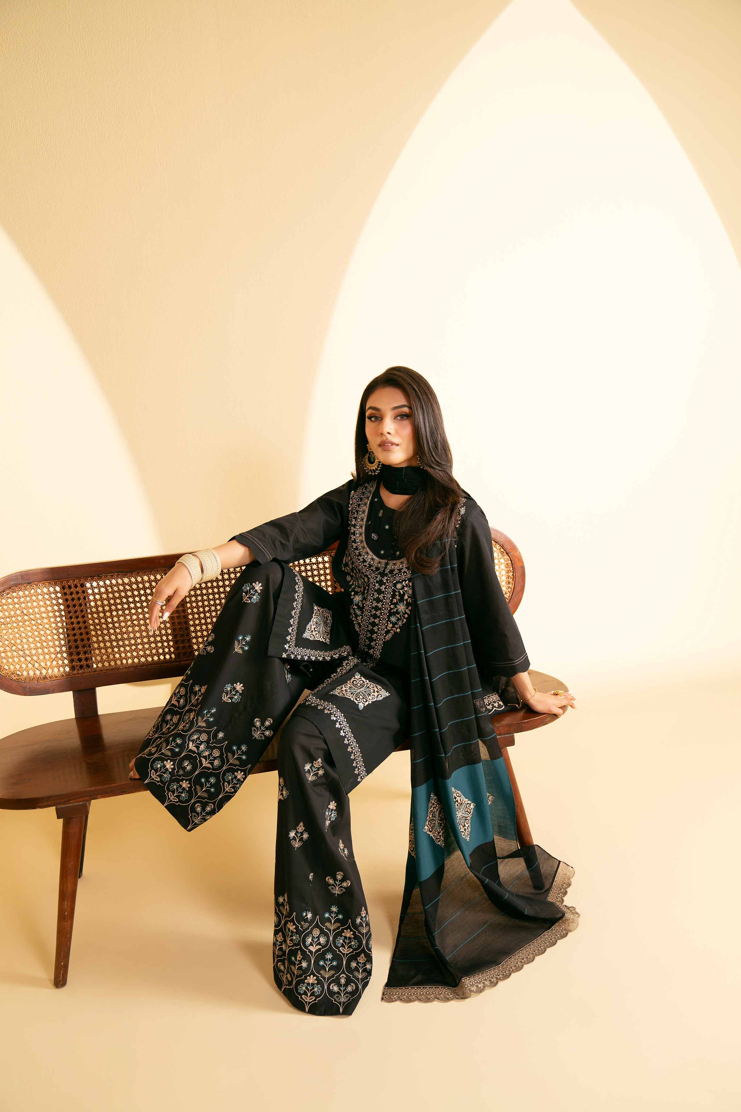 3 Piece - Embroidered Suit - KFE25-71 - Image 4
