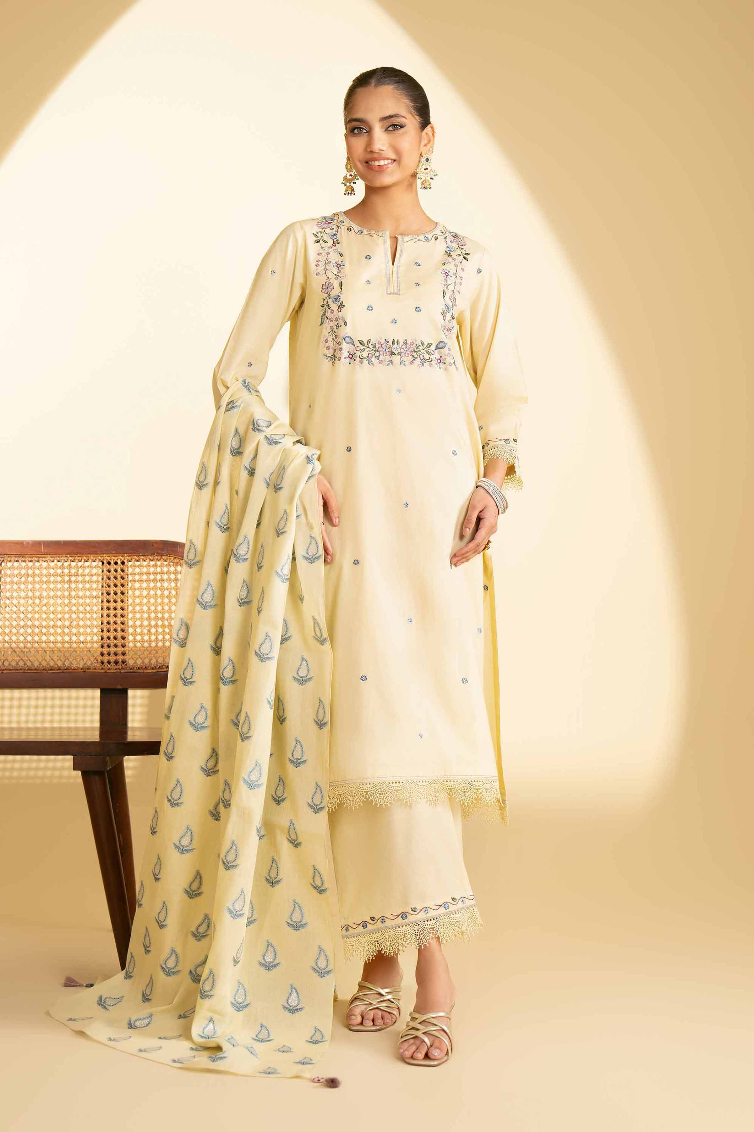 3 Piece -Embroidered Suit - KFE25-76 - Image 2