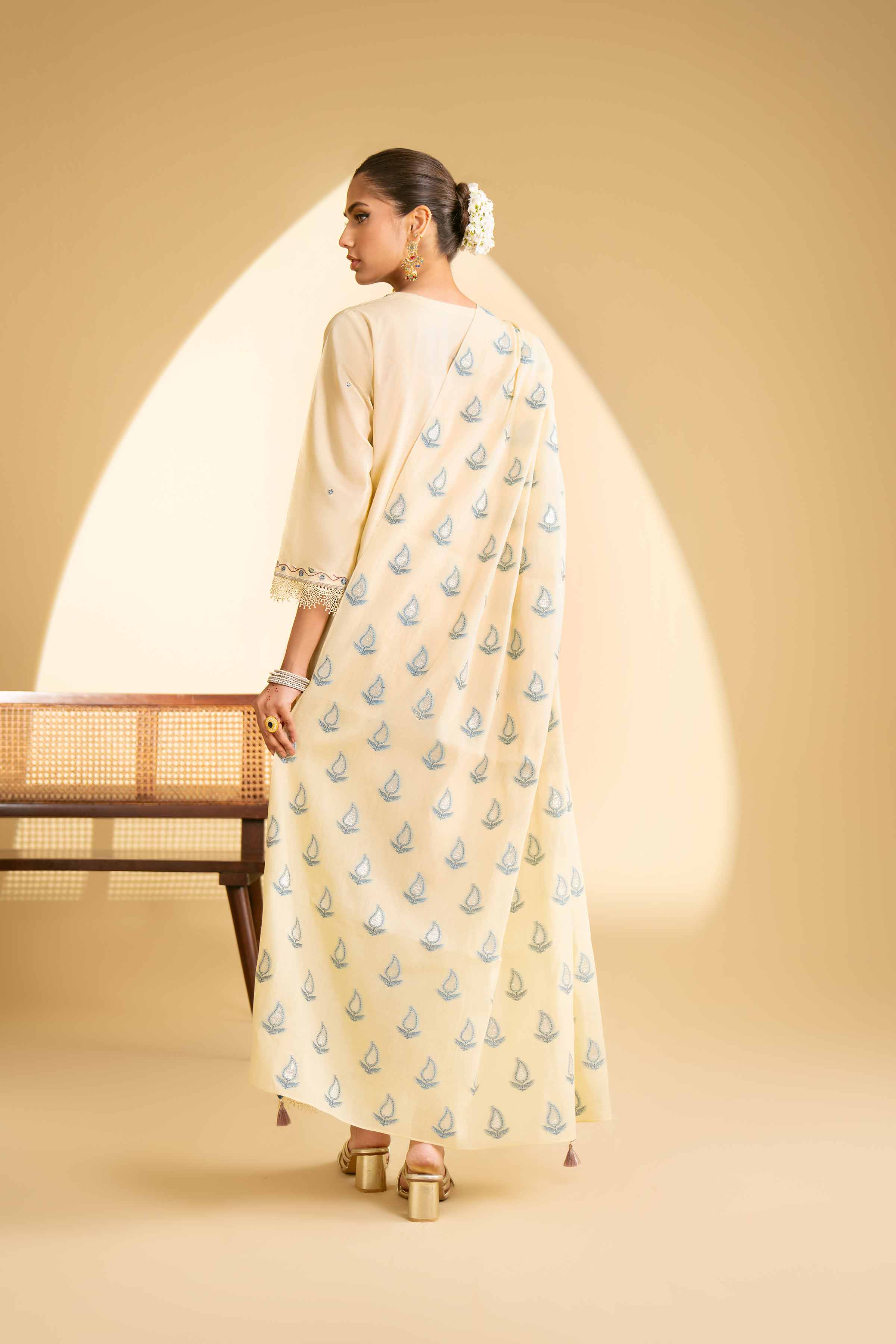 3 Piece -Embroidered Suit - KFE25-76 - Image 3