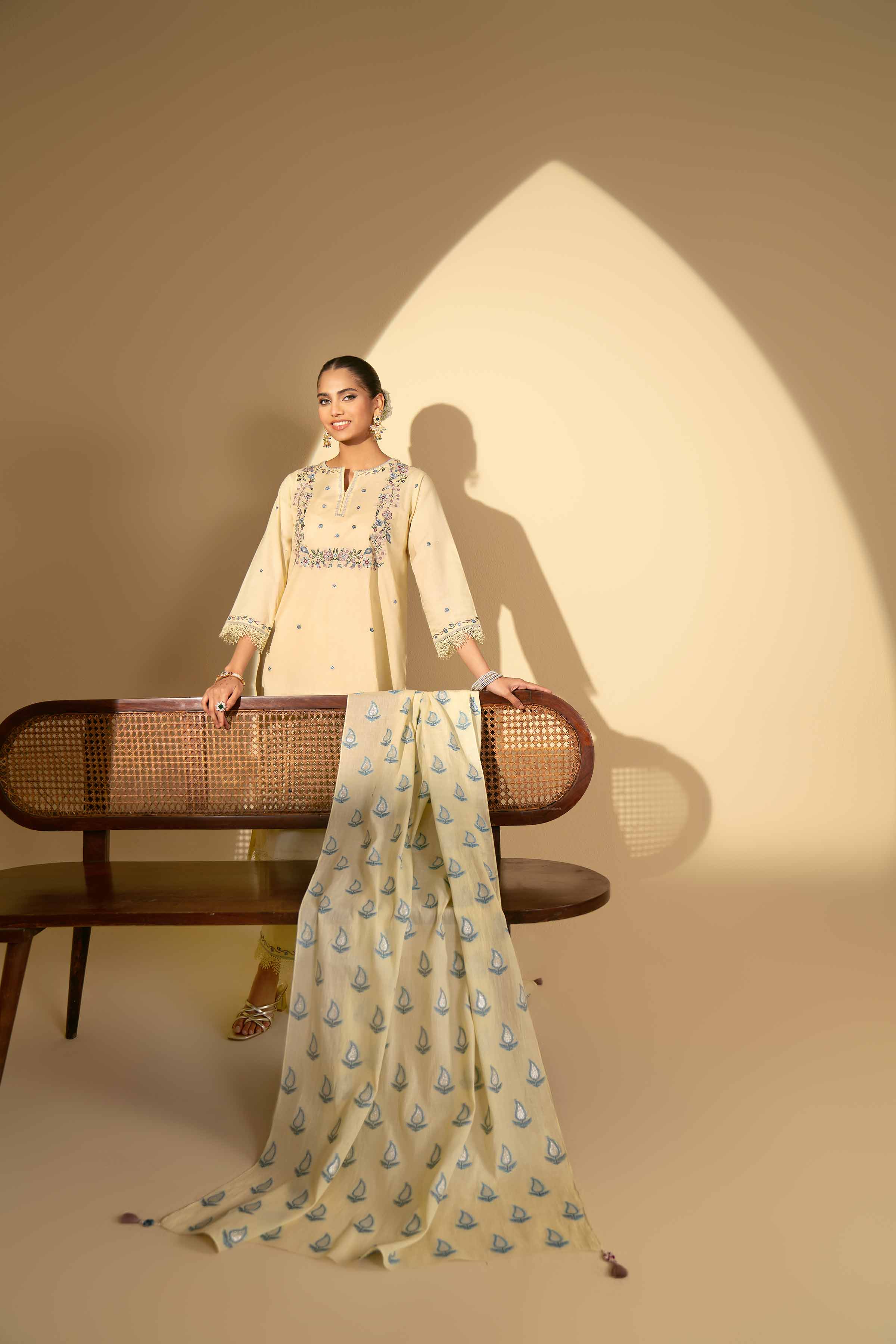 3 Piece -Embroidered Suit - KFE25-76 - Image 7