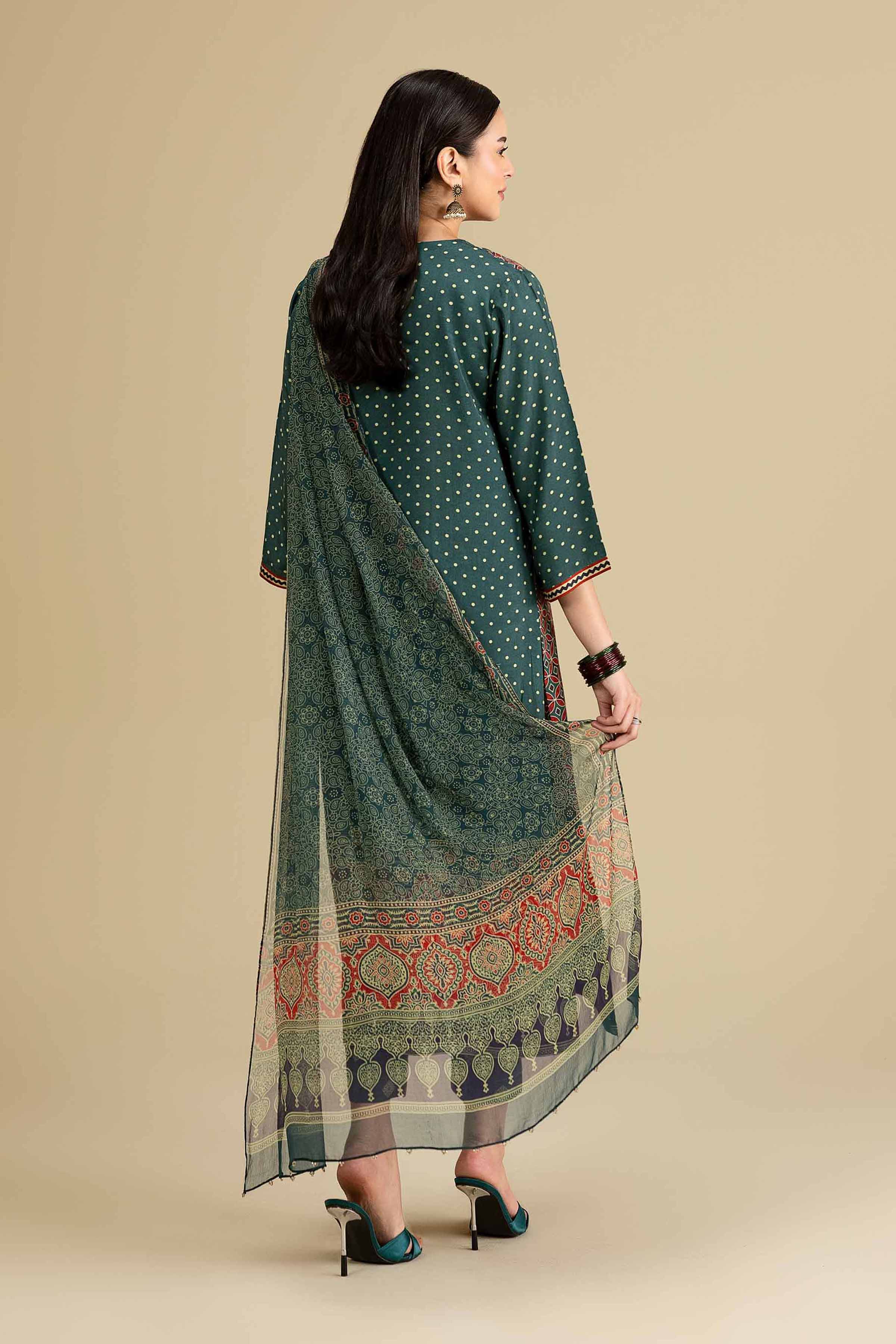 3 Piece - Printed Suit - KFE26-111 - Image 3