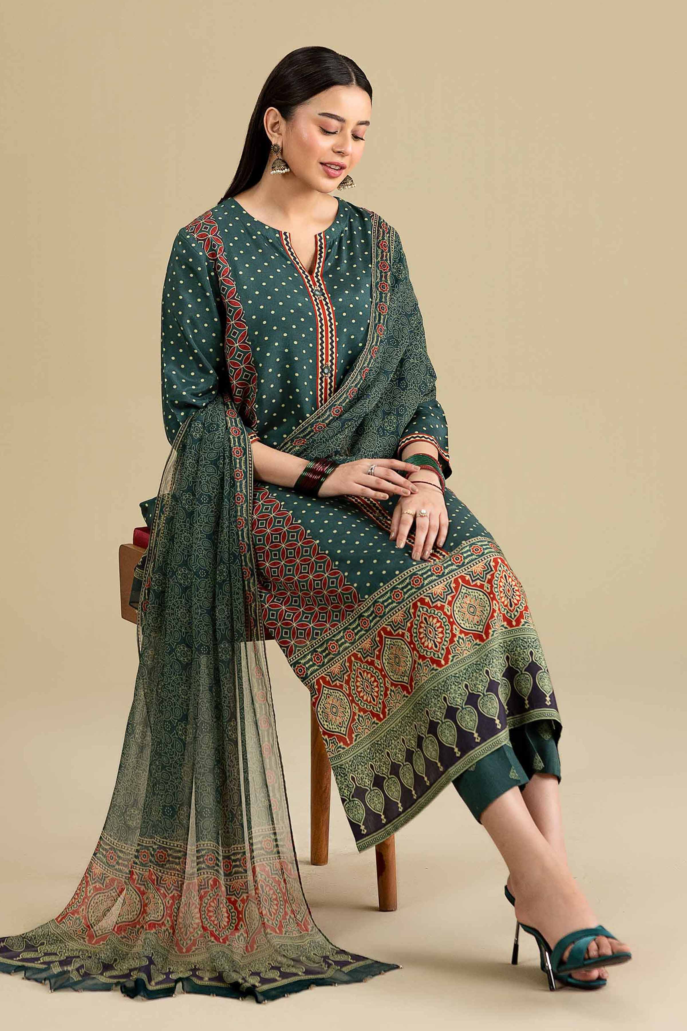 3 Piece - Printed Suit - KFE26-111 - Image 4