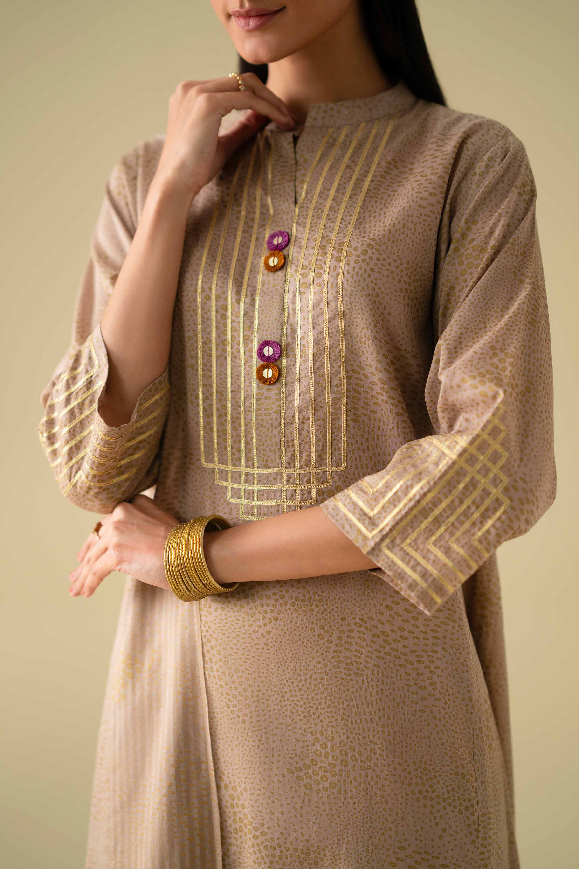3 Piece - Embroidered Suit - KFE26-116 - Image 5
