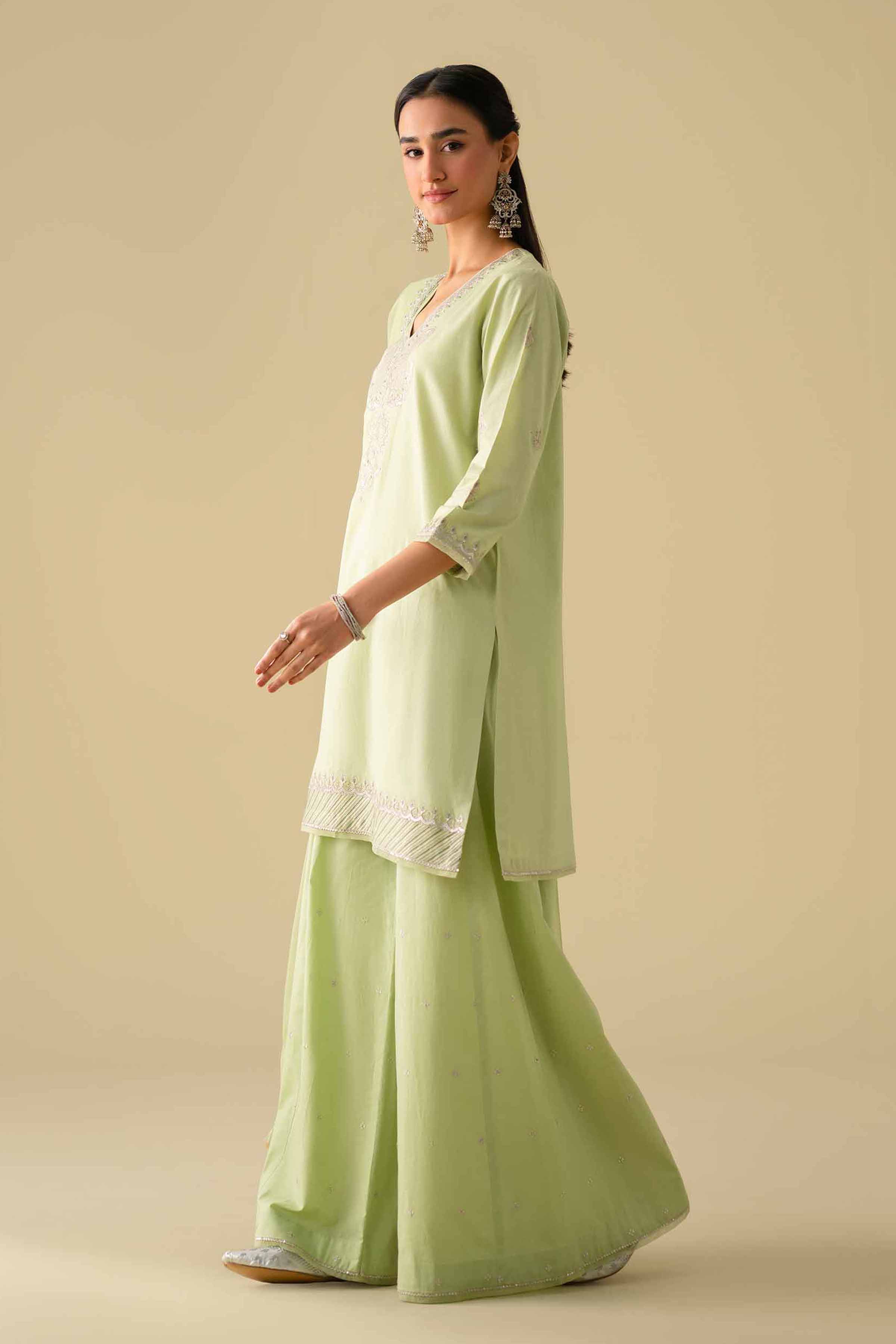 3 Piece - Embroidered Suit - KFE26-132 - Image 4