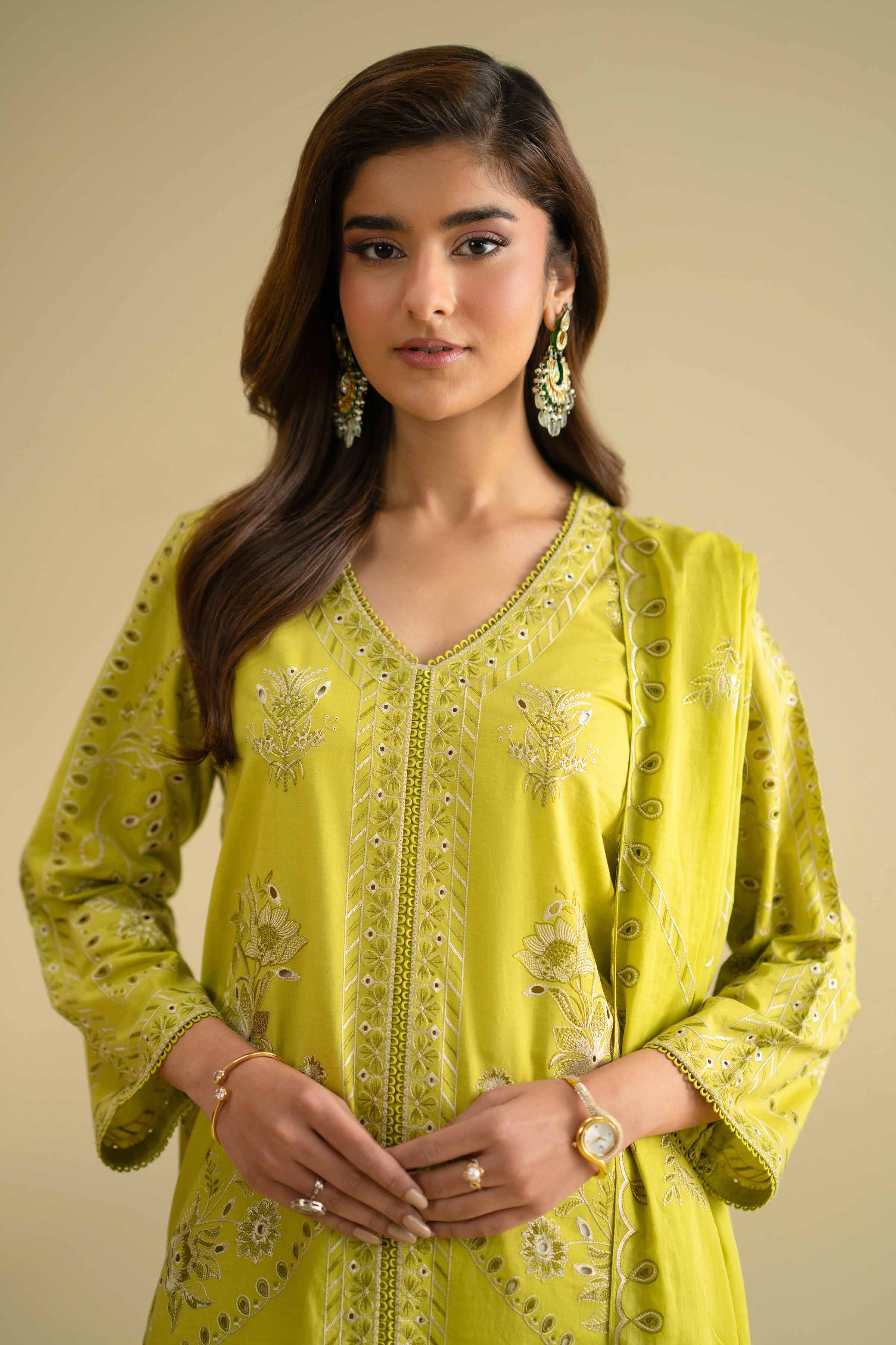 2 Piece - Embroidered Suit - KFE26-18 - Image 5