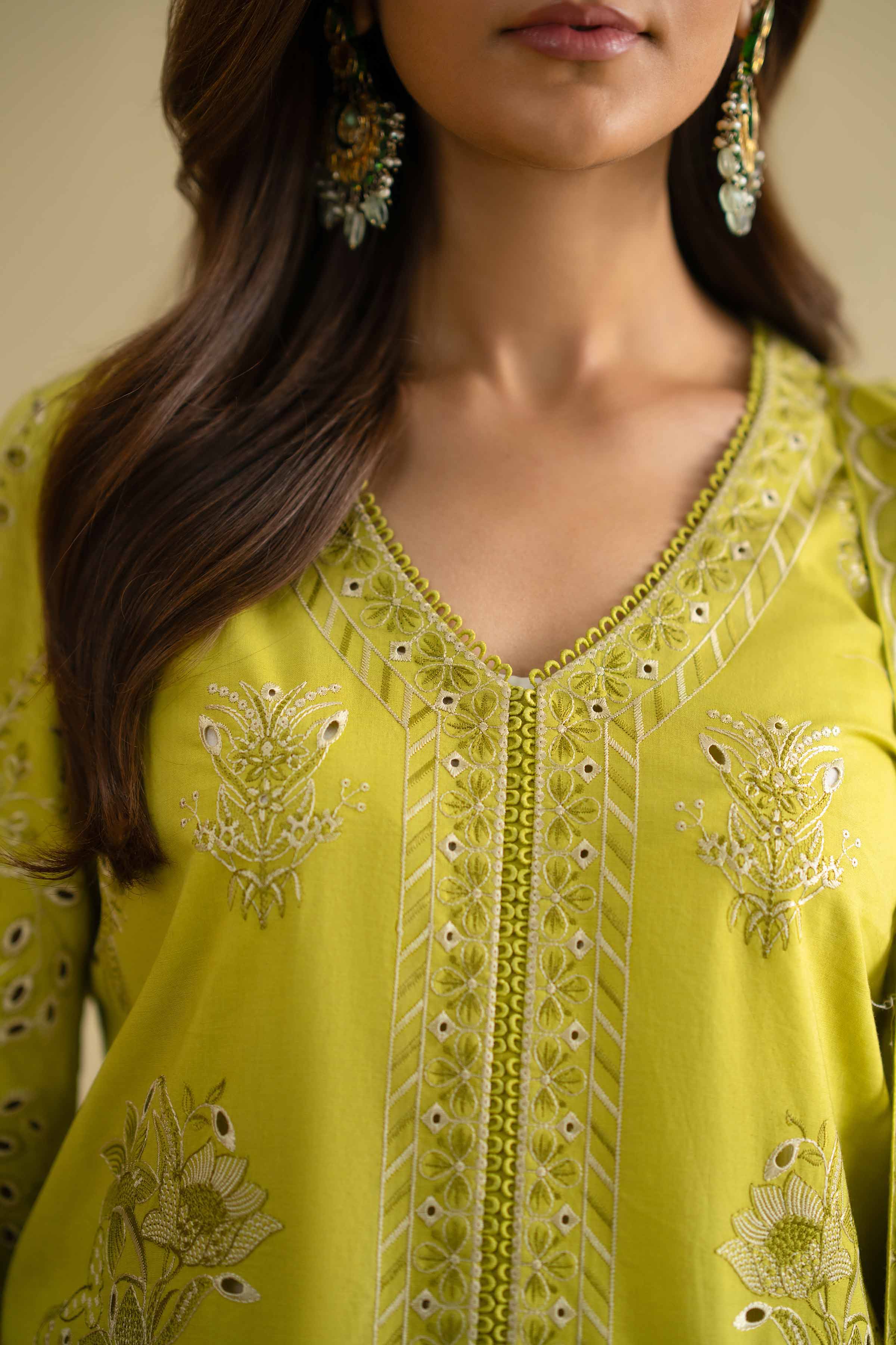 2 Piece - Embroidered Suit - KFE26-18 - Image 7