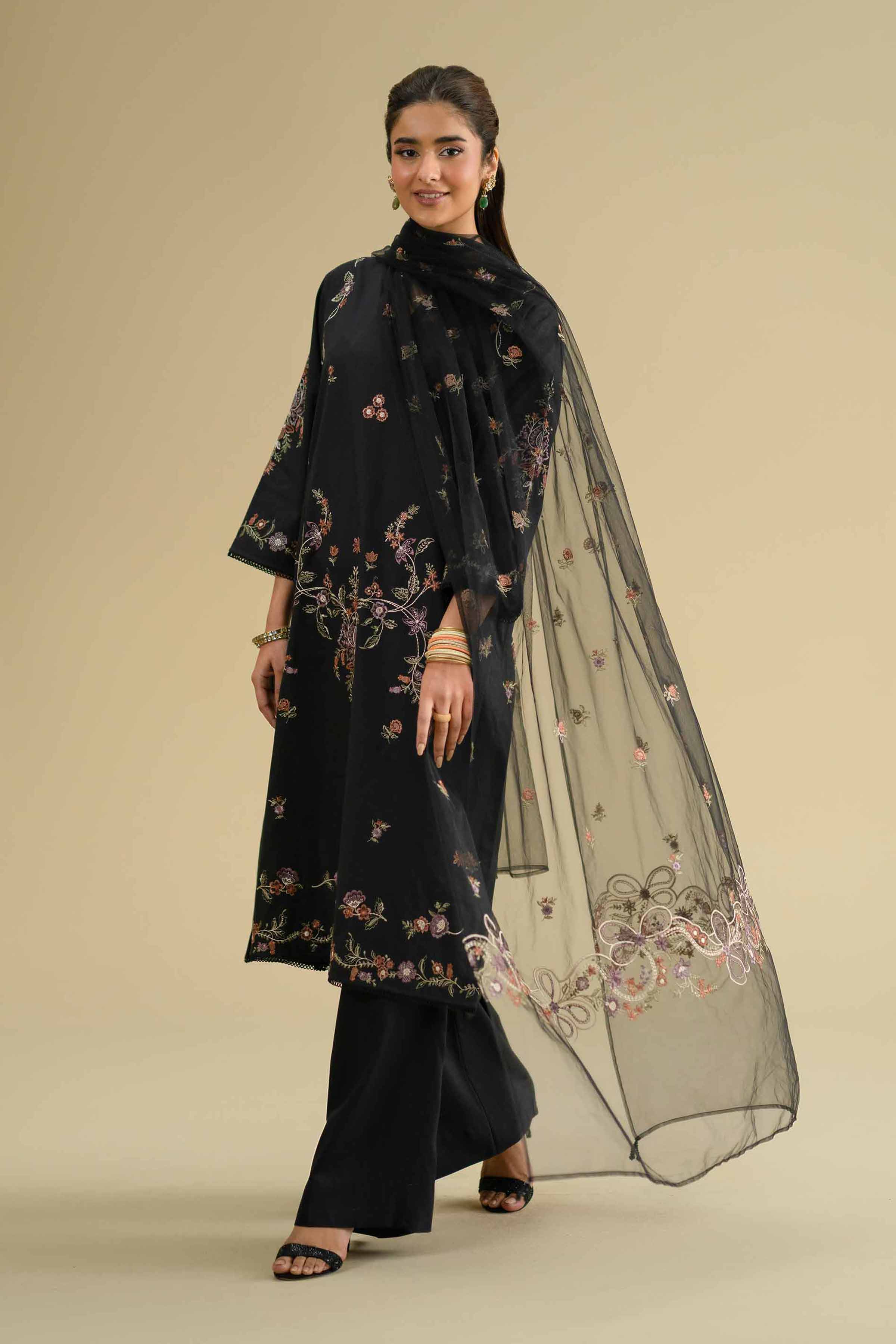 2 Piece - Embroidered Suit - KFE26-20 - Image 5