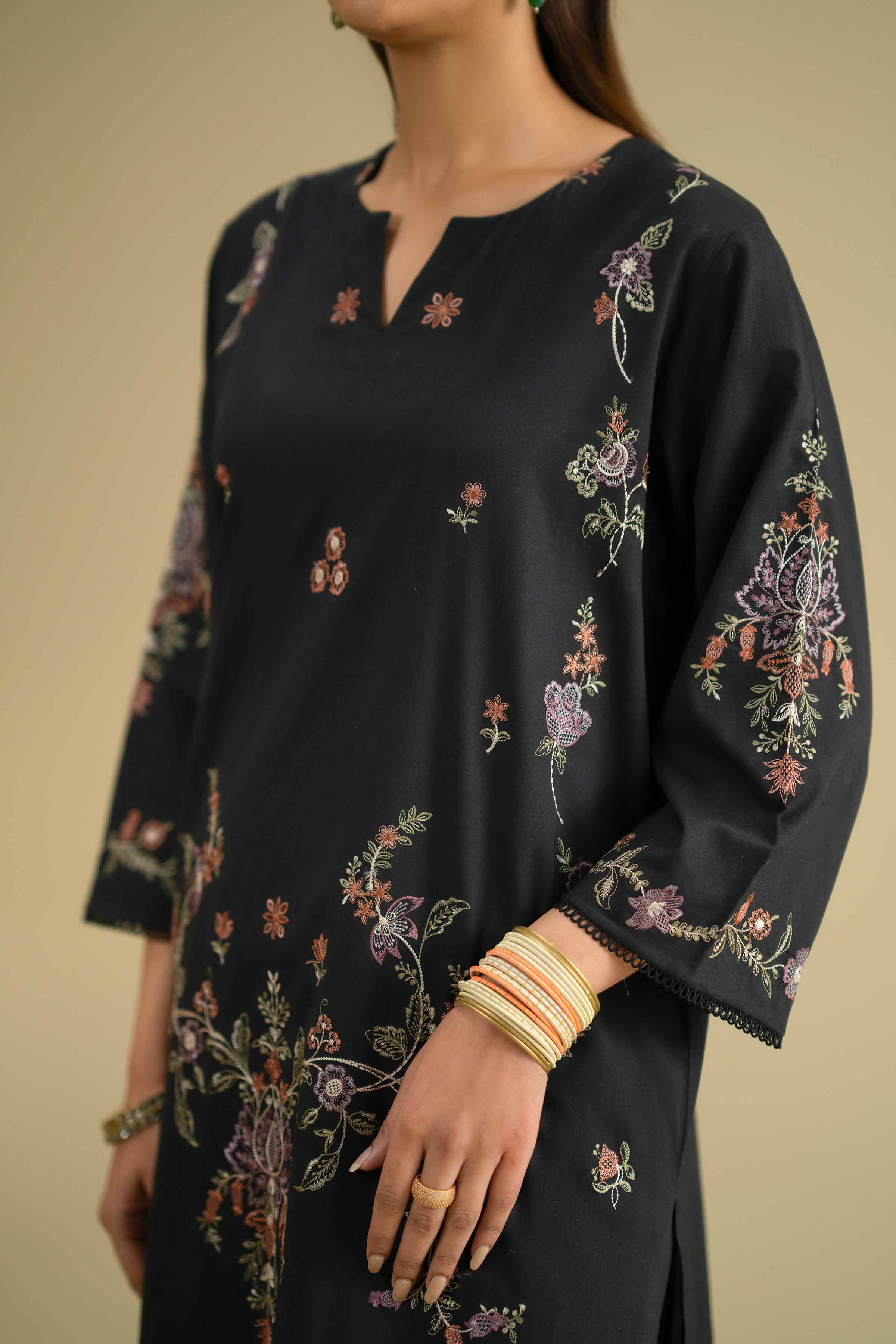 2 Piece - Embroidered Suit - KFE26-20 - Image 9