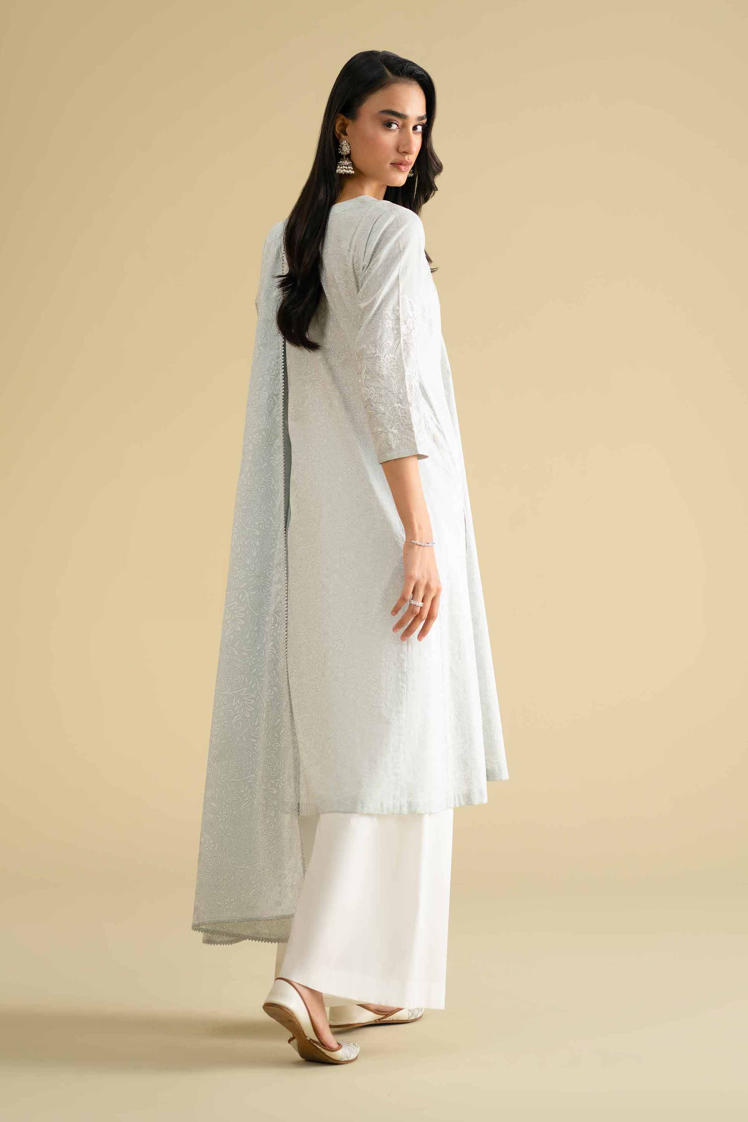 2 Piece - Printed Embroidered Suit - KFE26-229 - Image 4