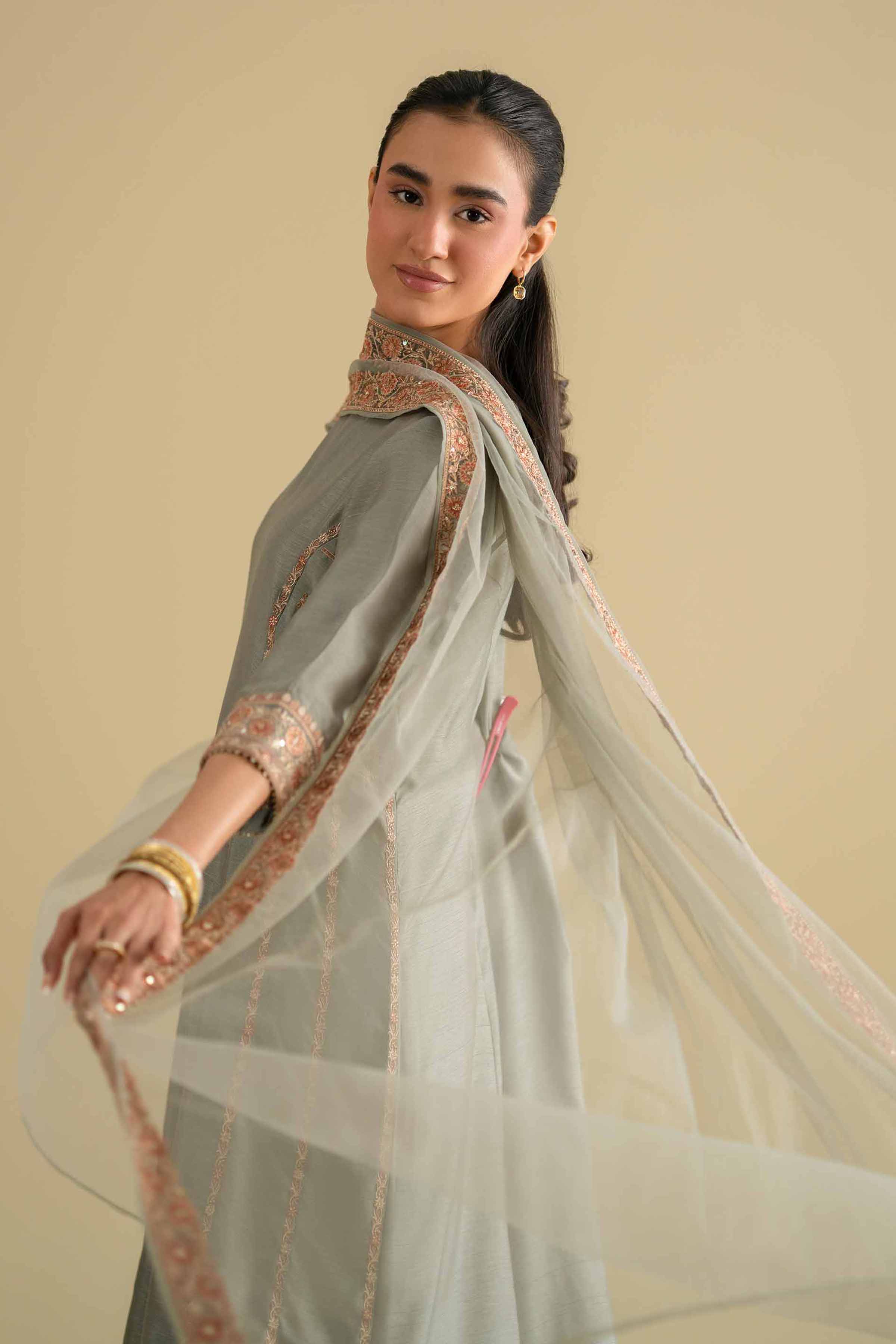 3 Piece - Embroidered Suit - KFE26-233 - Image 2