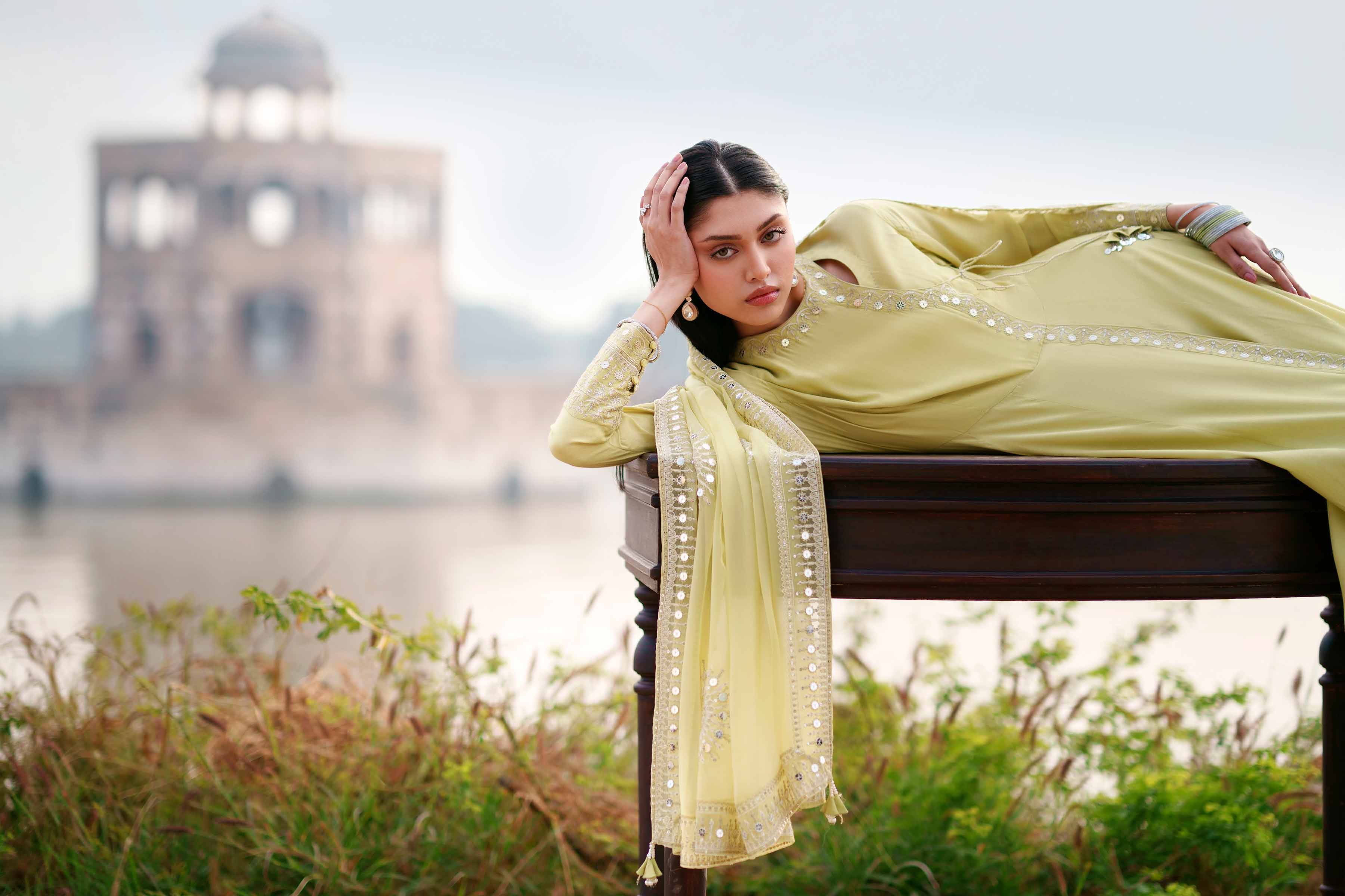 2 Piece - Embroidered Suit - KFE26-25 - Image 5