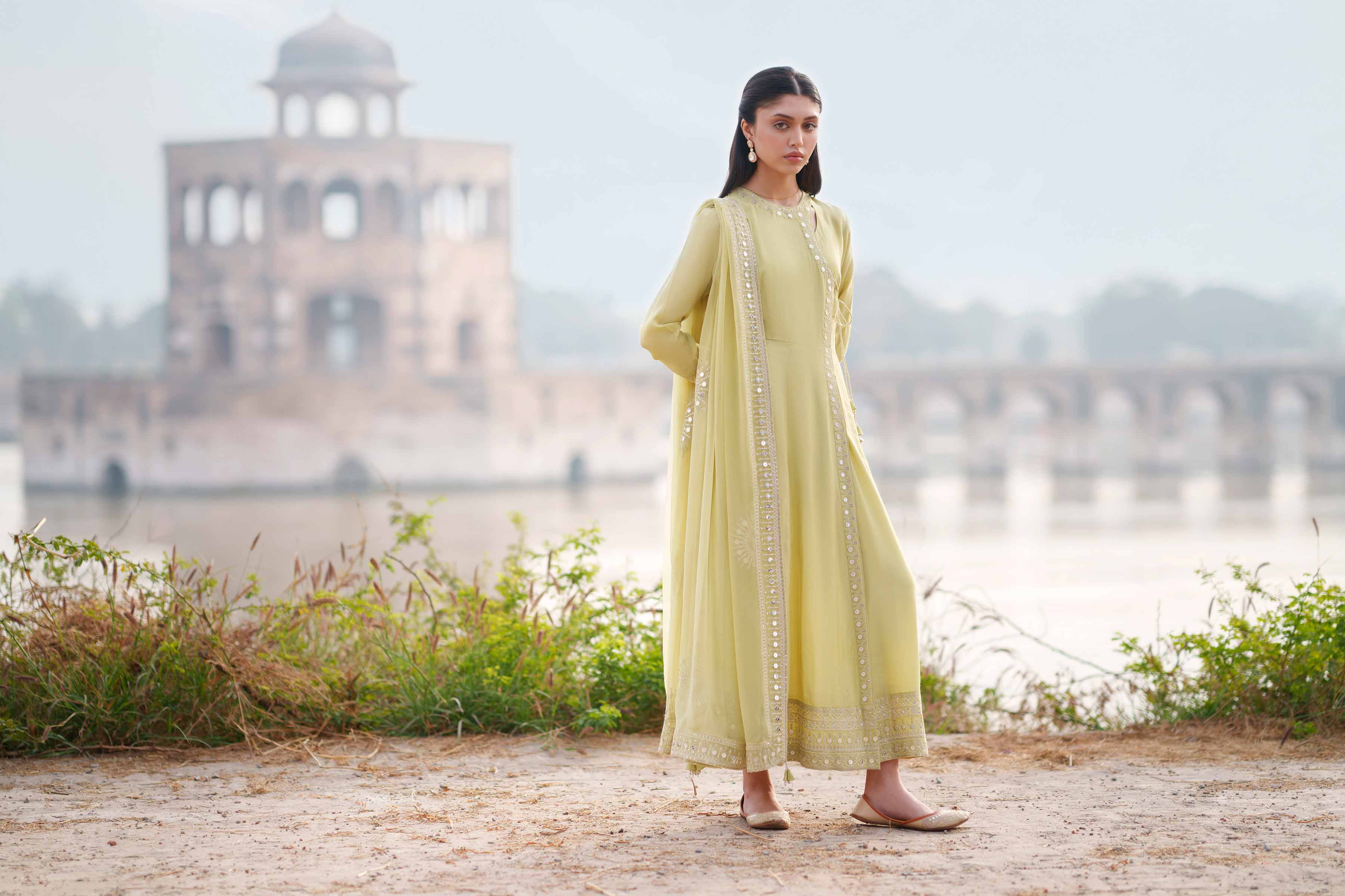 2 Piece - Embroidered Suit - KFE26-25 - Image 6