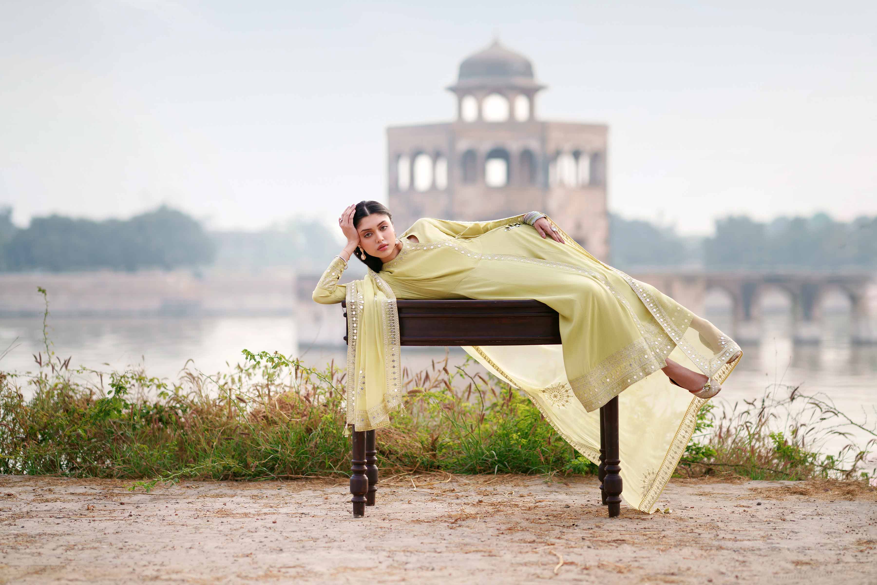 2 Piece - Embroidered Suit - KFE26-25 - Image 7