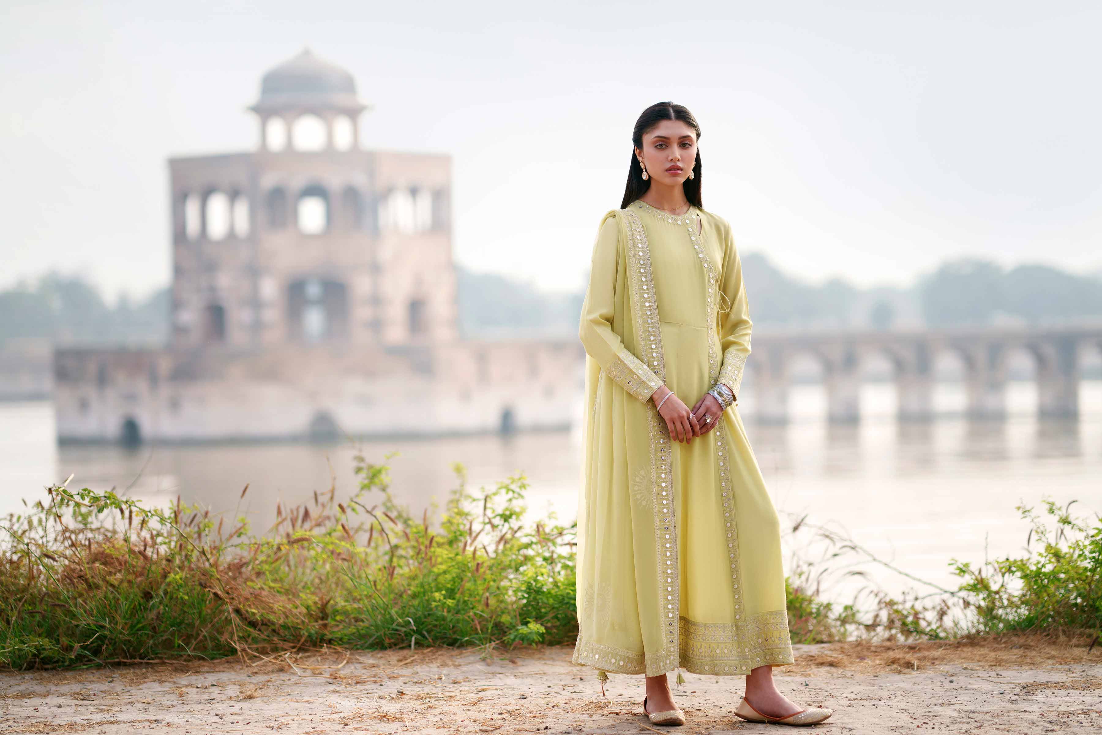 2 Piece - Embroidered Suit - KFE26-25 - Image 8