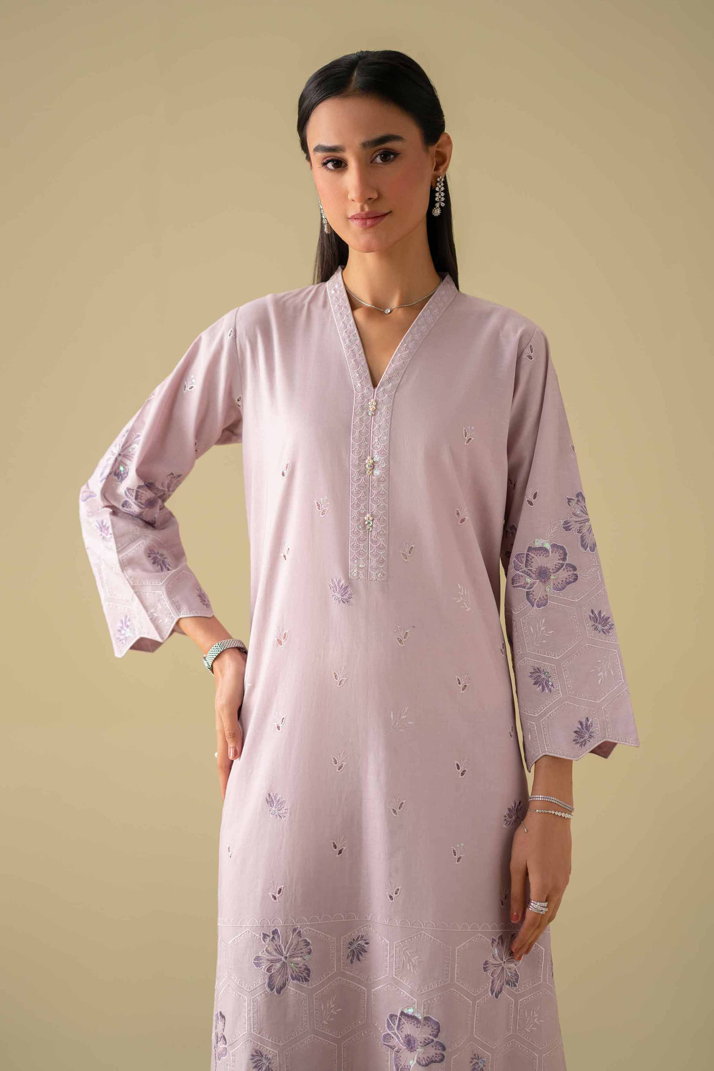2 Piece - Embroidered Suit - KFE26-34 - Image 5