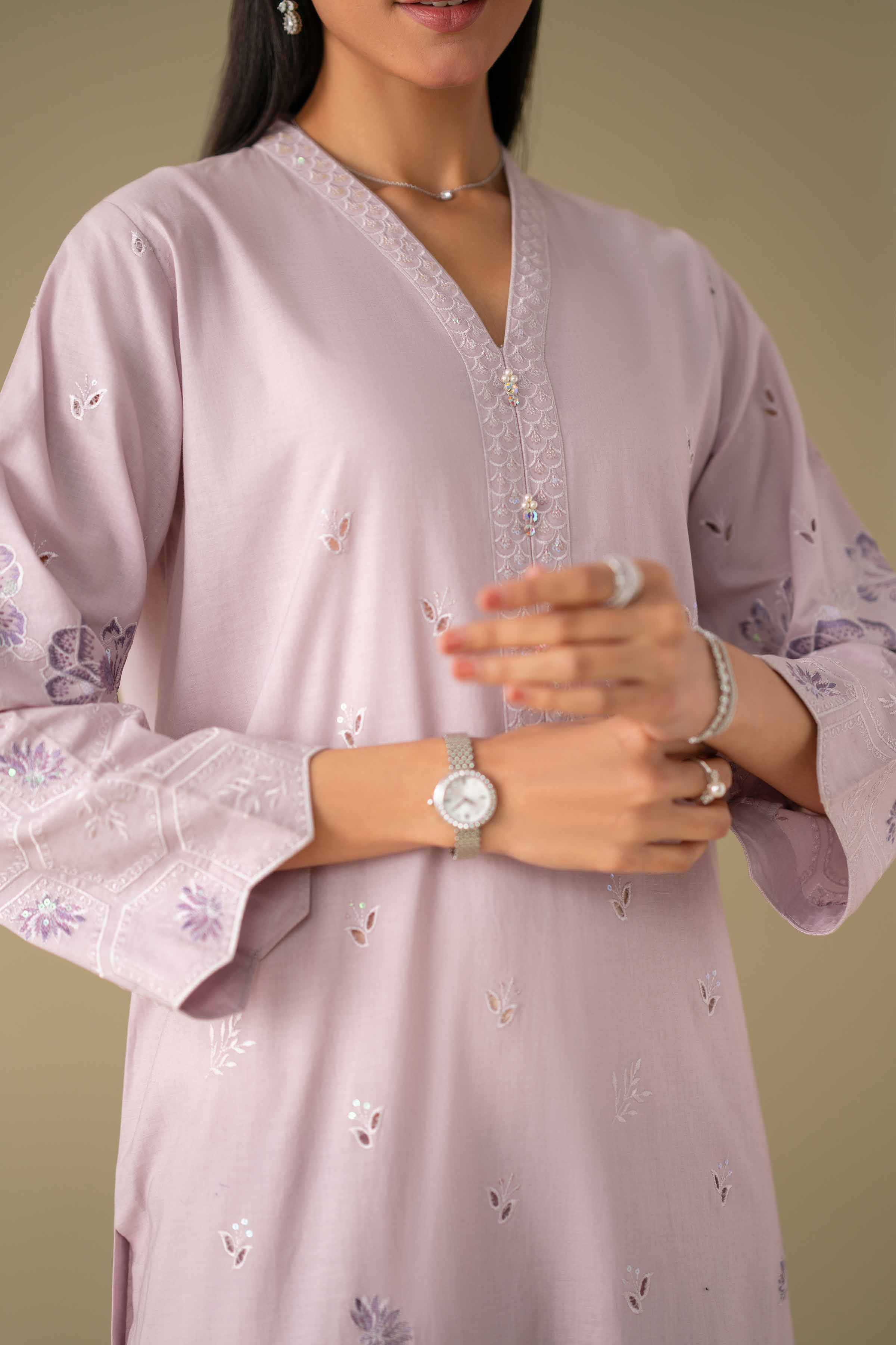 2 Piece - Embroidered Suit - KFE26-34 - Image 6