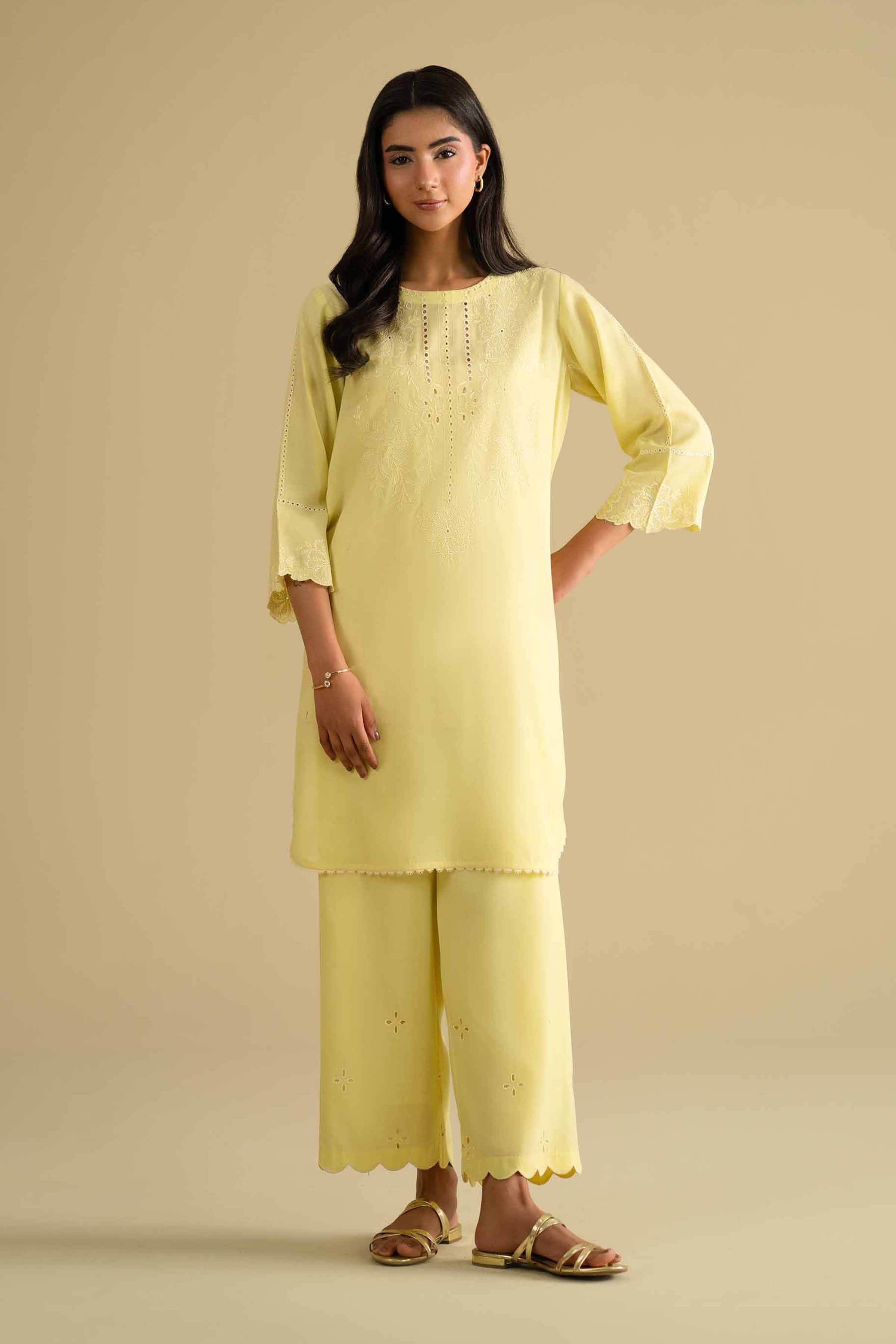 2 Piece - Embroidered Suit - KFE26-39 - Image 2