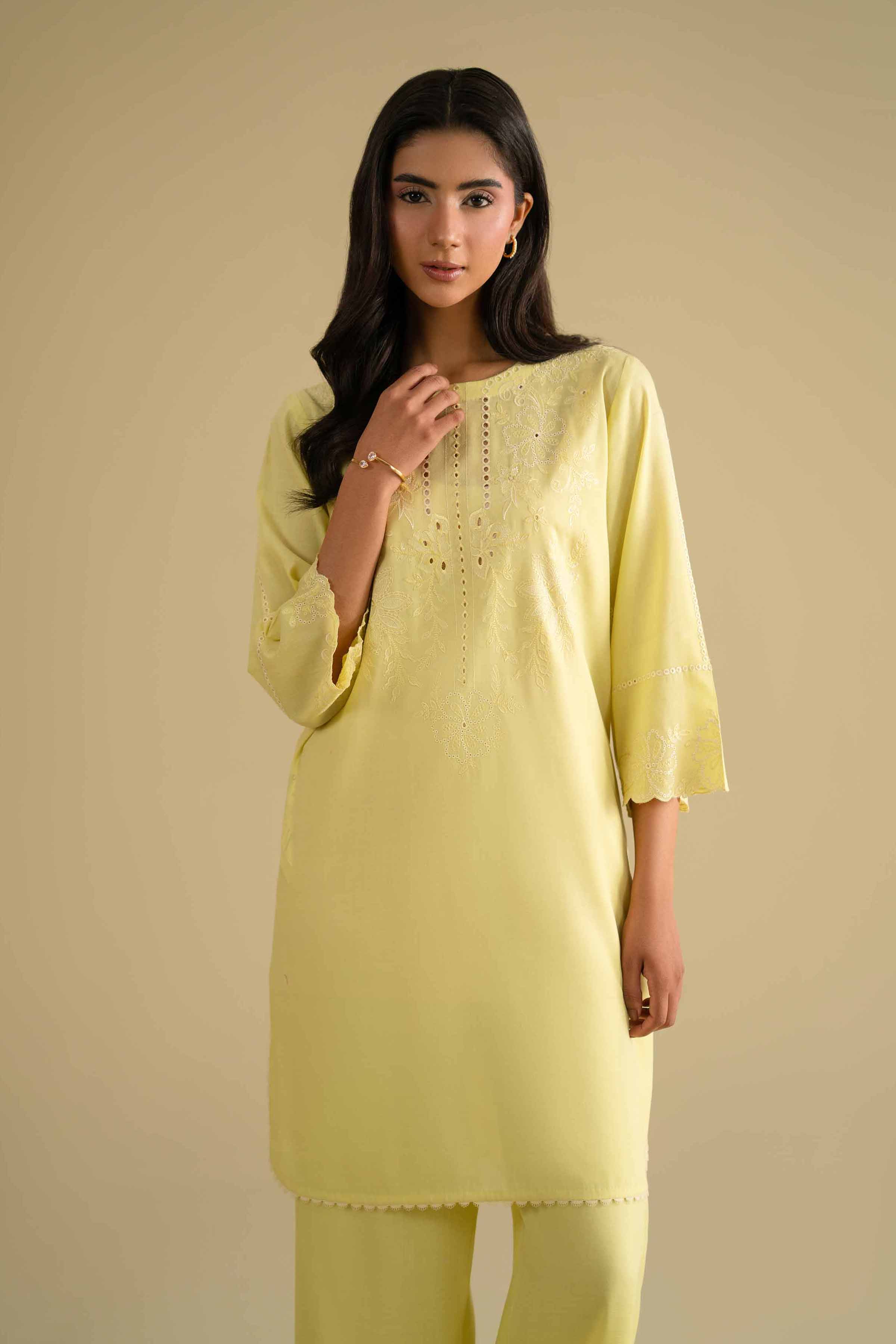 2 Piece - Embroidered Suit - KFE26-39 - Image 5