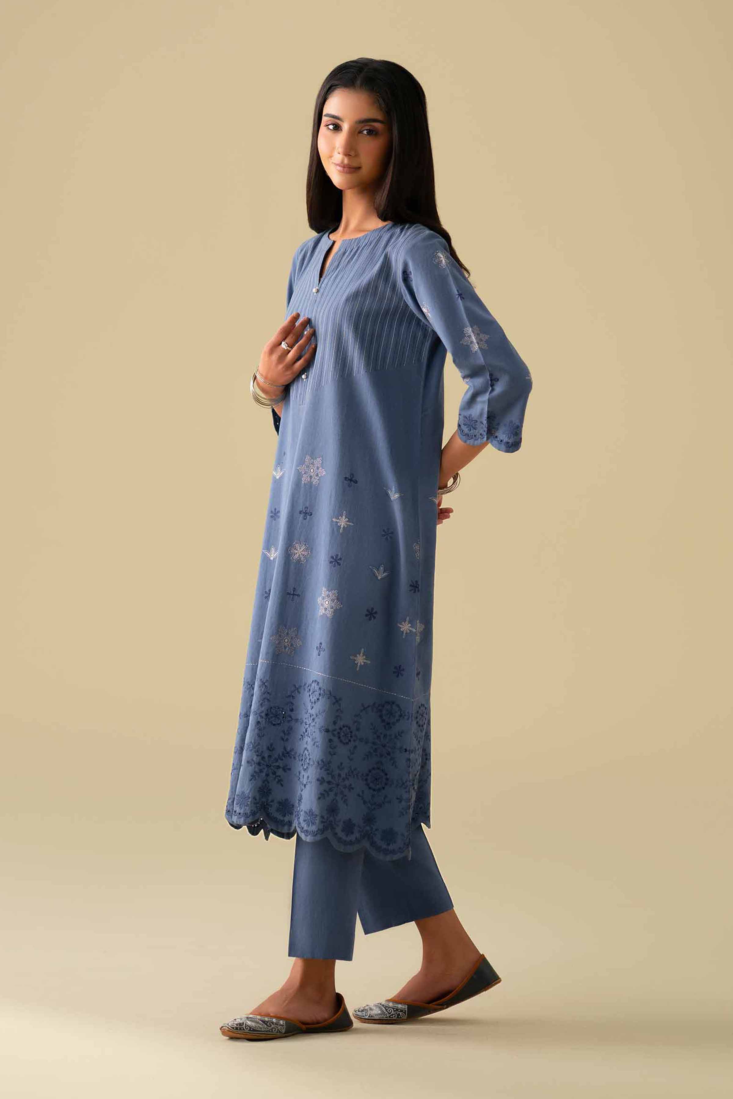 2 Piece - Embroidered Suit - KFE26-42 - Image 4