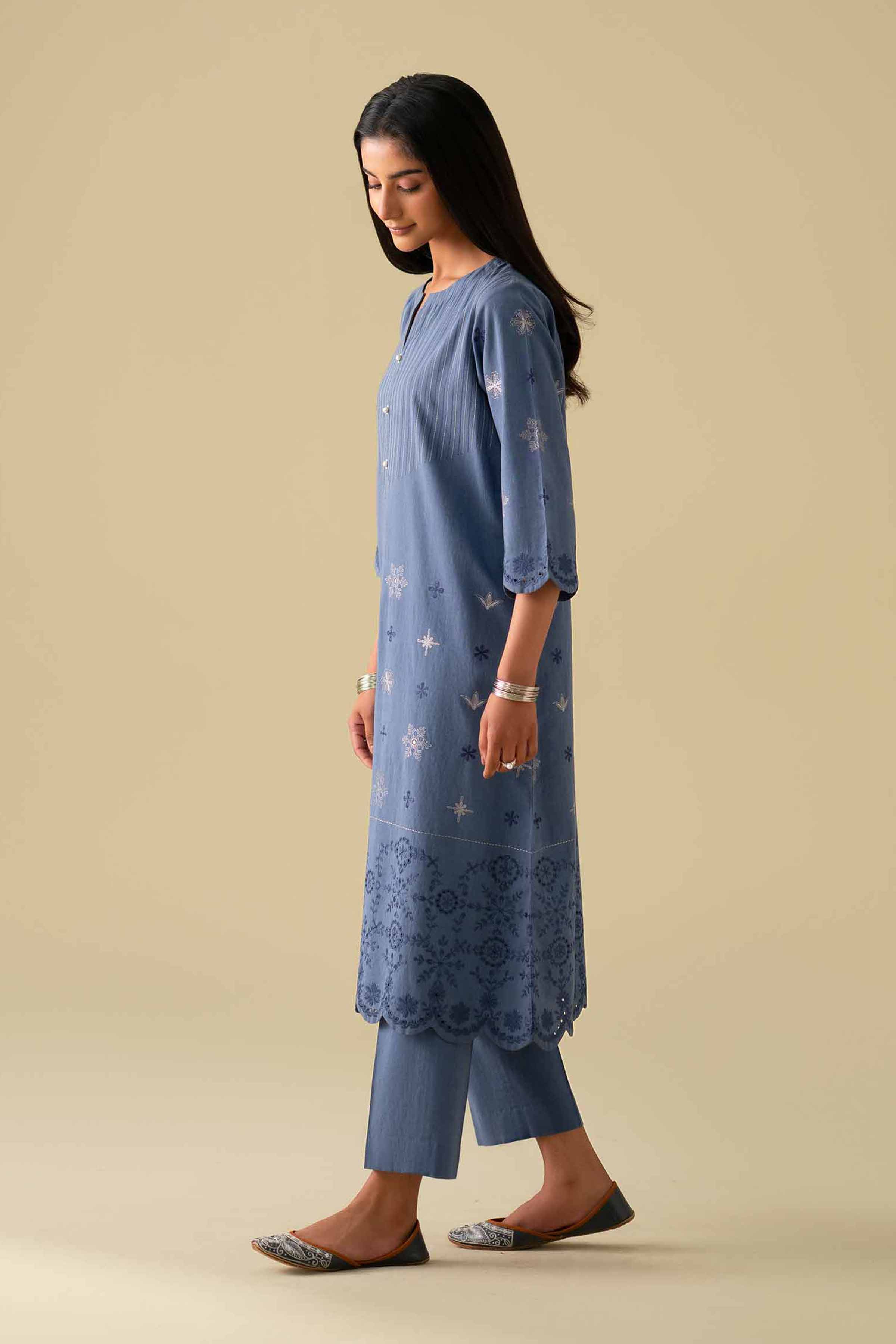2 Piece - Embroidered Suit - KFE26-42 - Image 6