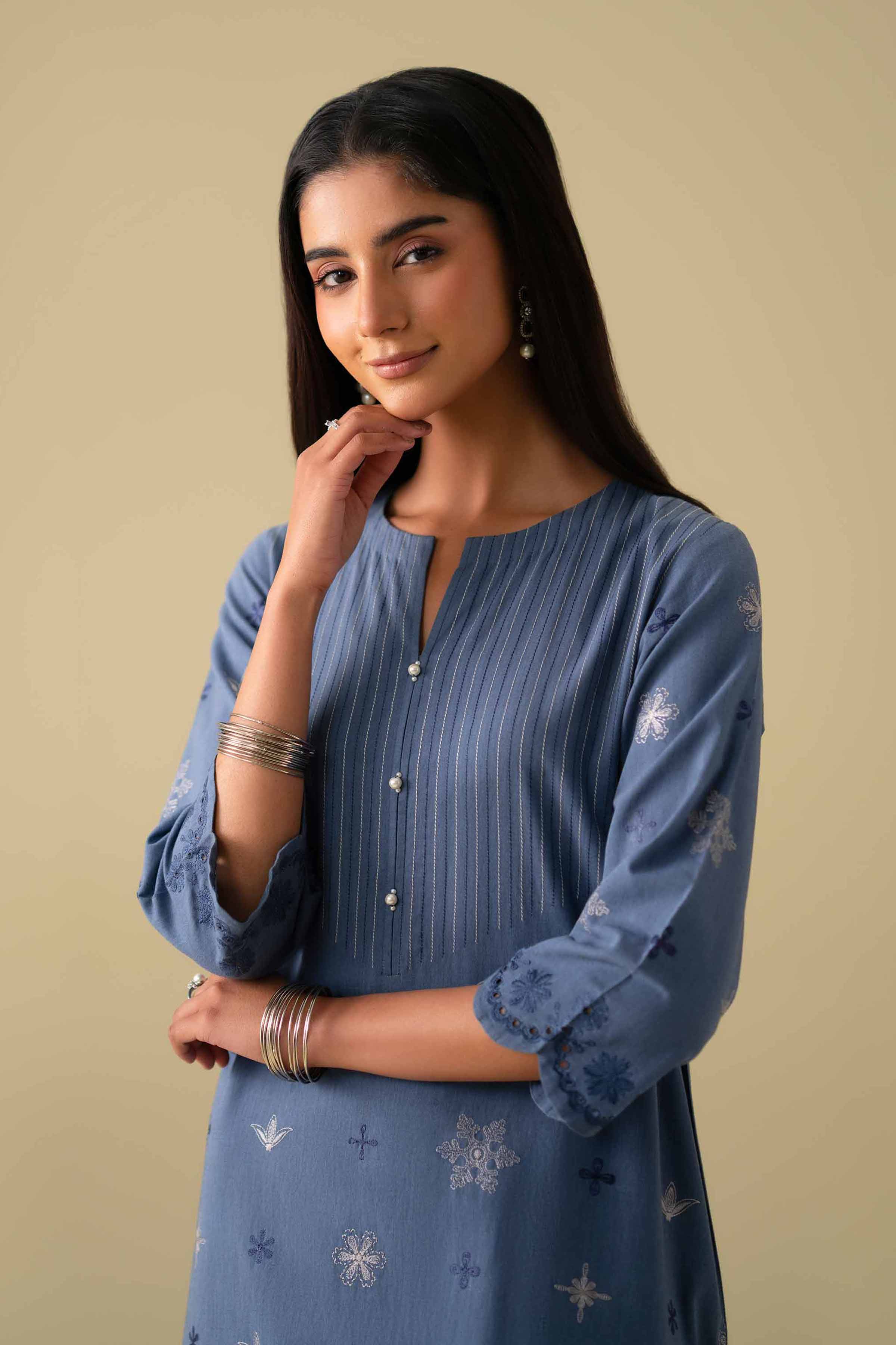 2 Piece - Embroidered Suit - KFE26-42 - Image 8