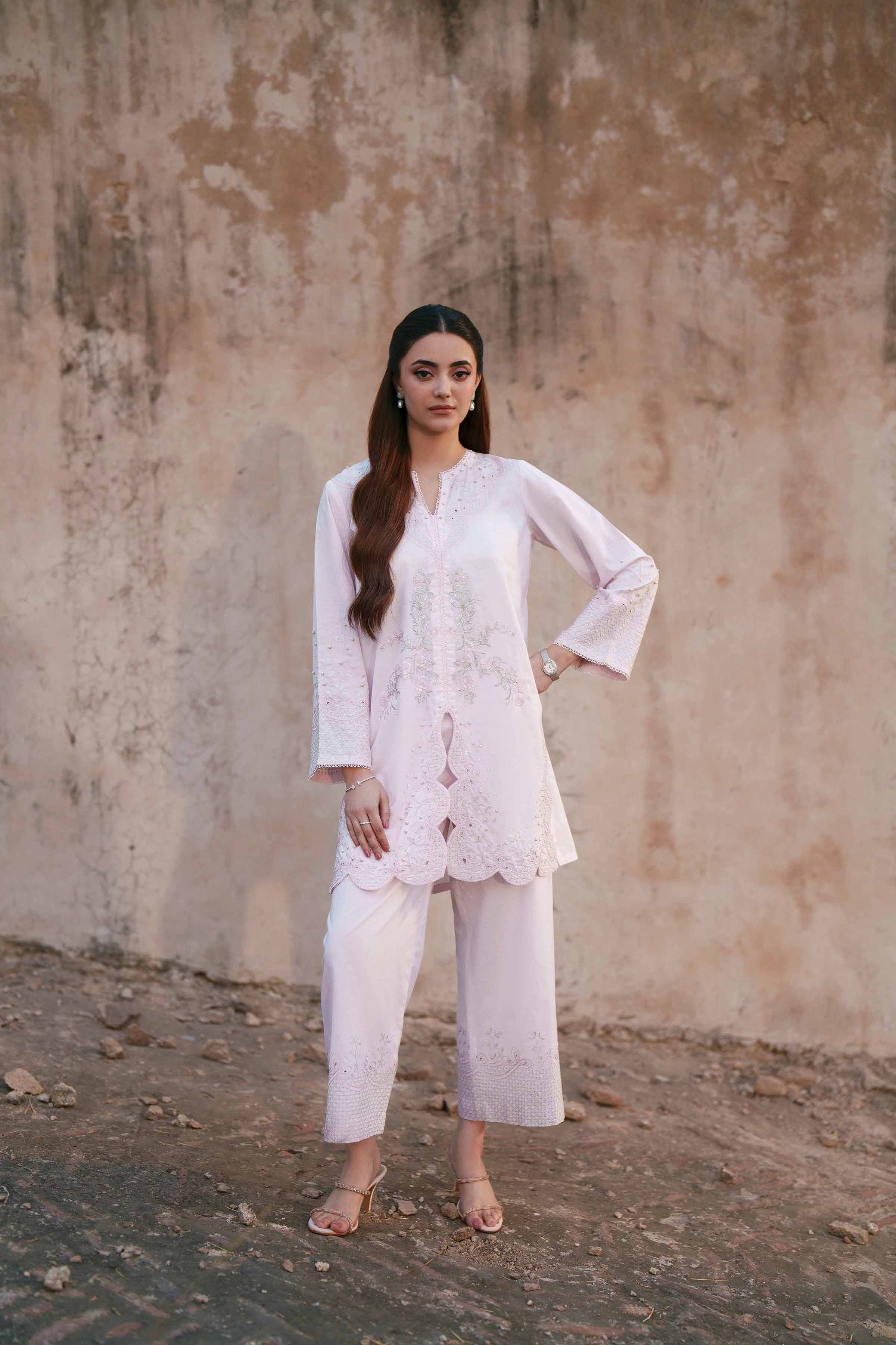 2 Piece - Embroidered Suit - KFE26-46 - Image 4
